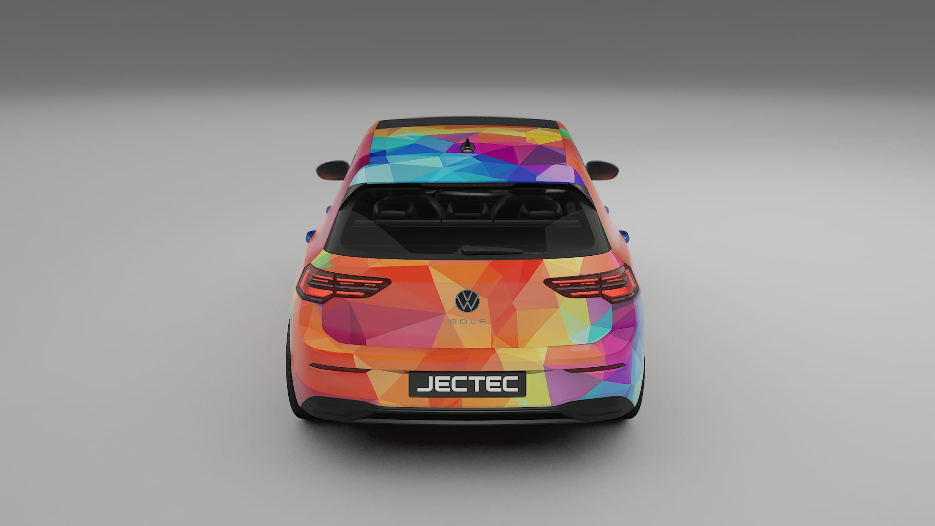 VW Golf Mk8 VECTOR VIBE – Designový Wrap PPF Fólie na auto - tisknutelný polyuretan