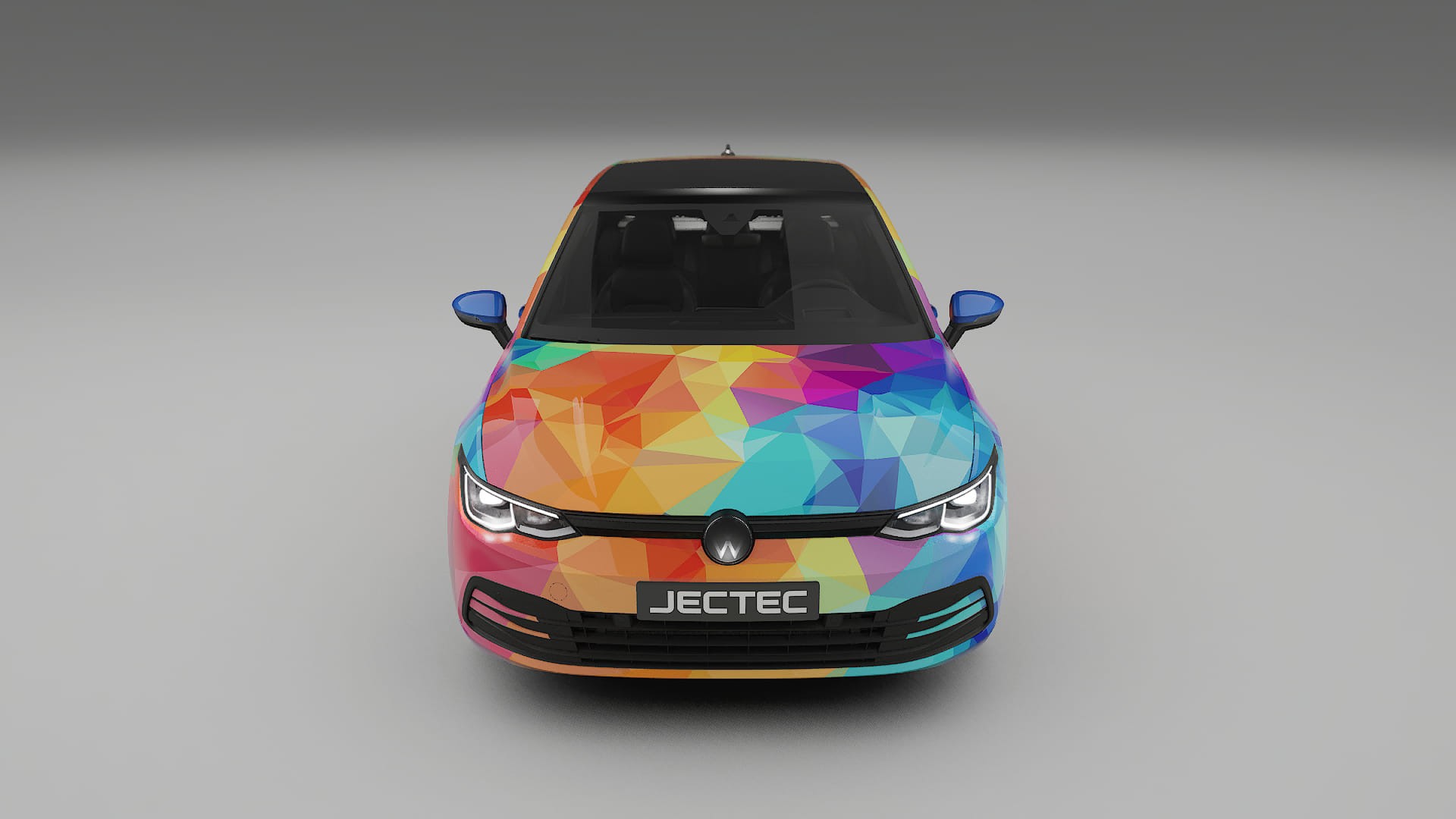 VW Golf Mk8 VECTOR VIBE – Designový Wrap PPF Fólie na auto - tisknutelný polyuretan