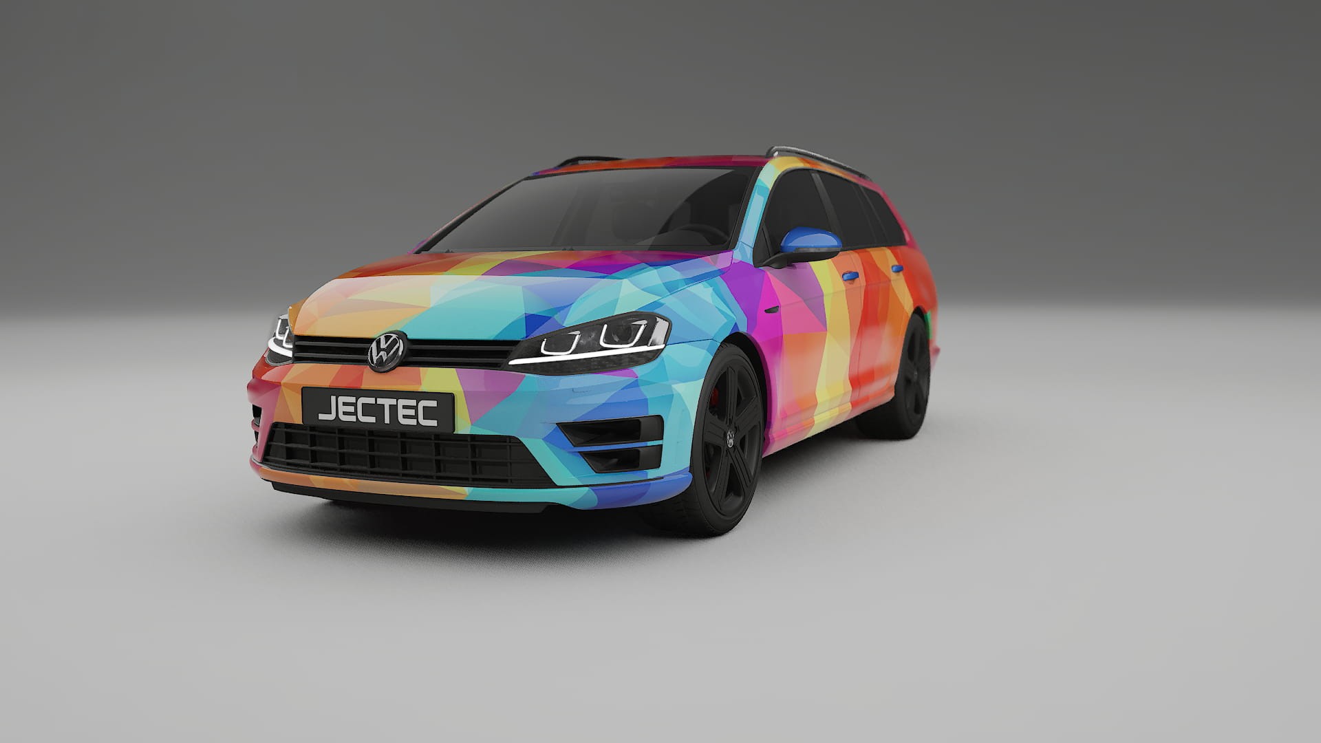 VW Golf Variant Mk7 VECTOR VIBE – Designový Wrap PPF Fólie na auto - tisknutelný polyuretan