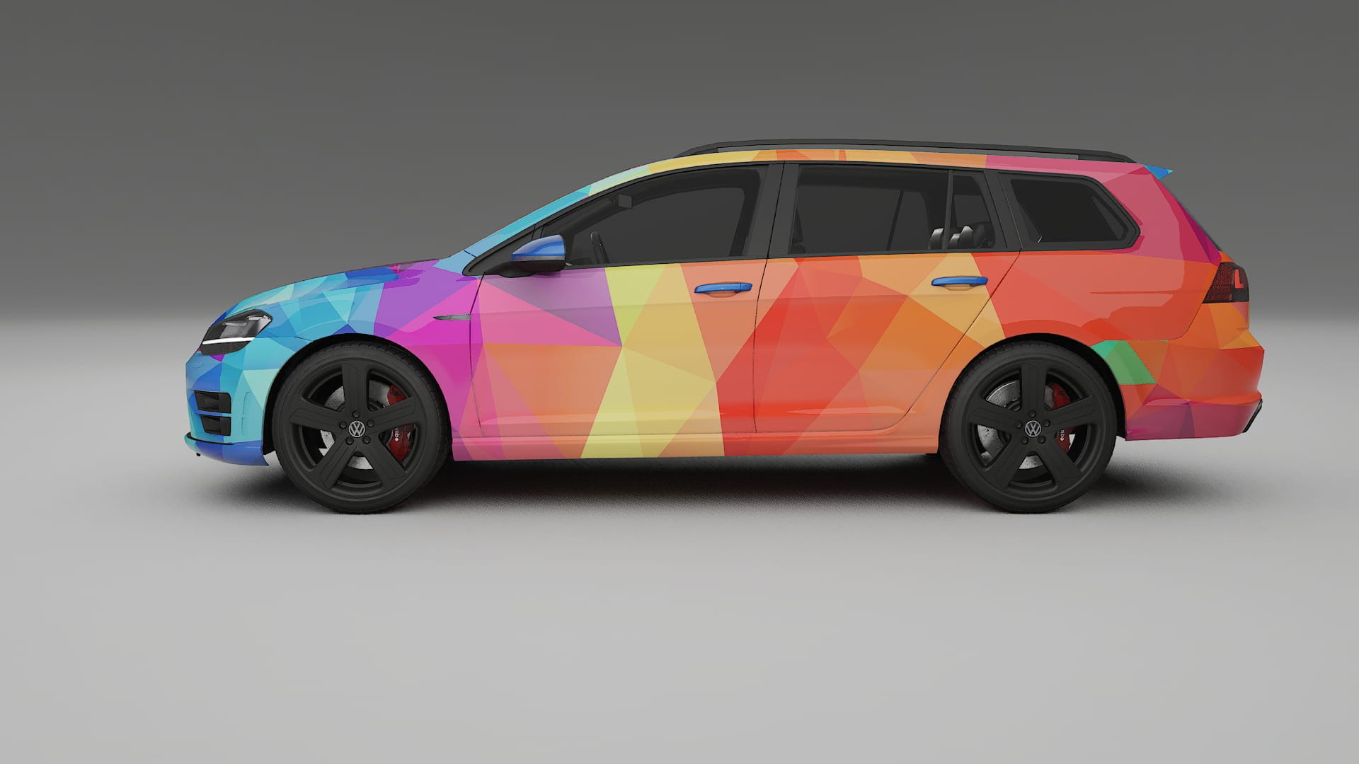 VW Golf Variant Mk7 VECTOR VIBE – Designový Wrap PPF Fólie na auto - tisknutelný polyuretan