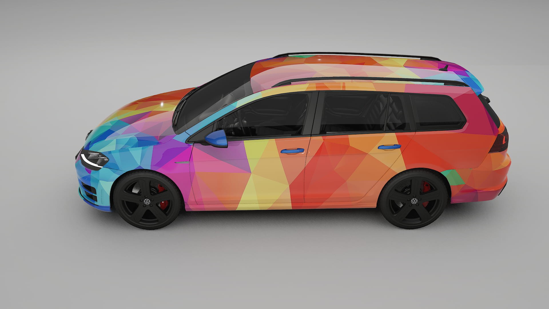 VW Golf Variant Mk7 VECTOR VIBE – Designový Wrap PPF Fólie na auto - tisknutelný polyuretan