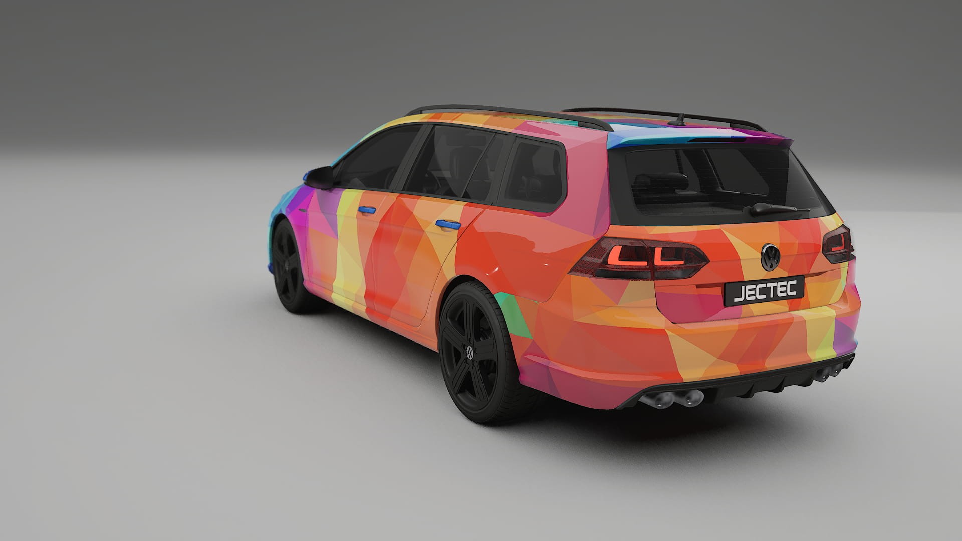 VW Golf Variant Mk7 VECTOR VIBE – Designový Wrap PPF Fólie na auto - tisknutelný polyuretan