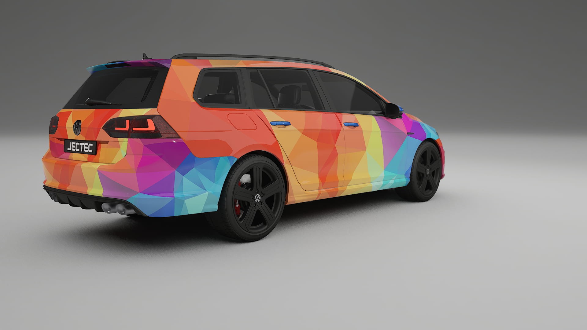 VW Golf Variant Mk7 VECTOR VIBE – Designový Wrap PPF Fólie na auto - tisknutelný polyuretan