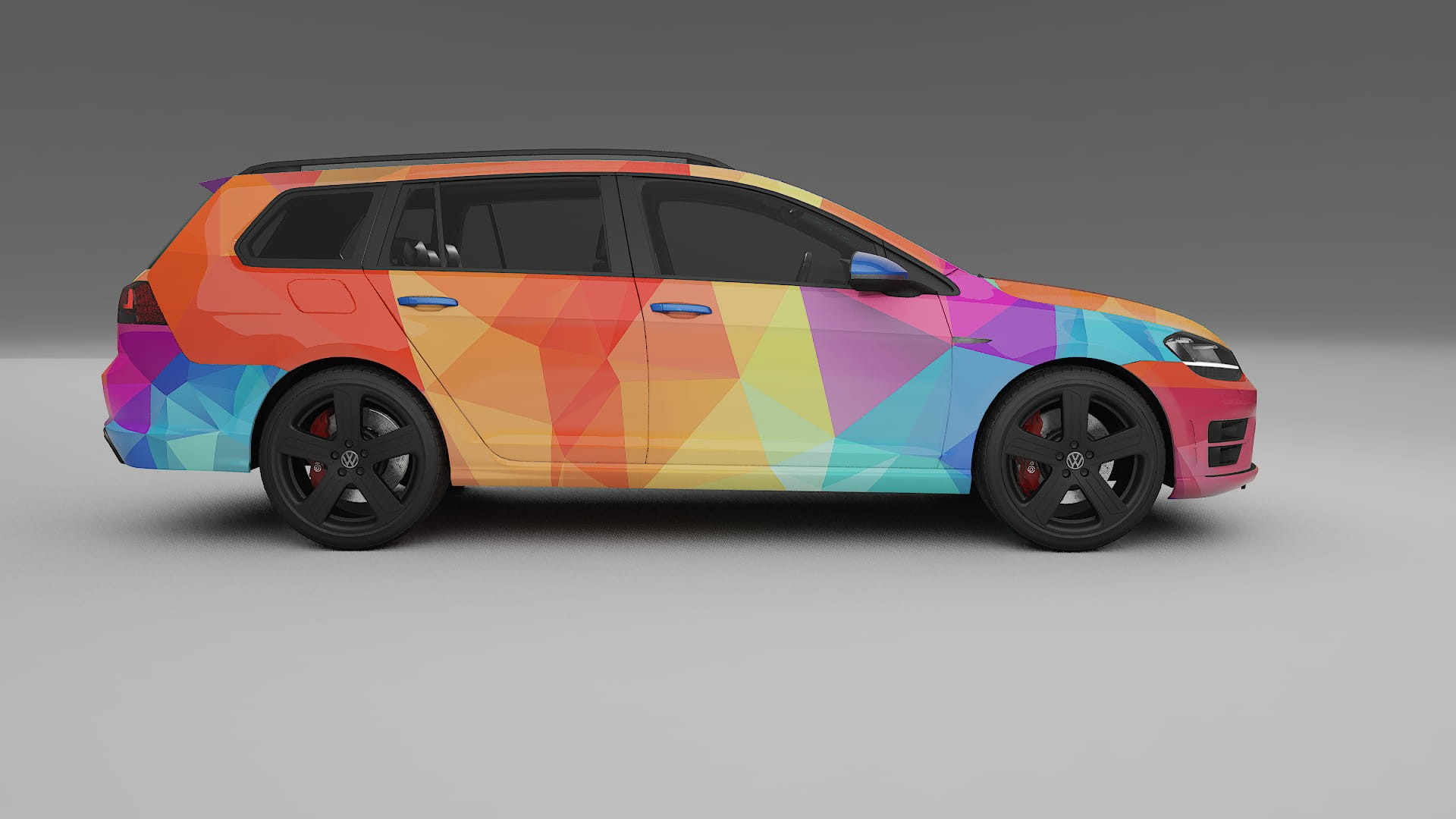 VW Golf Variant Mk7 VECTOR VIBE – Designový Wrap PPF Fólie na auto - tisknutelný polyuretan