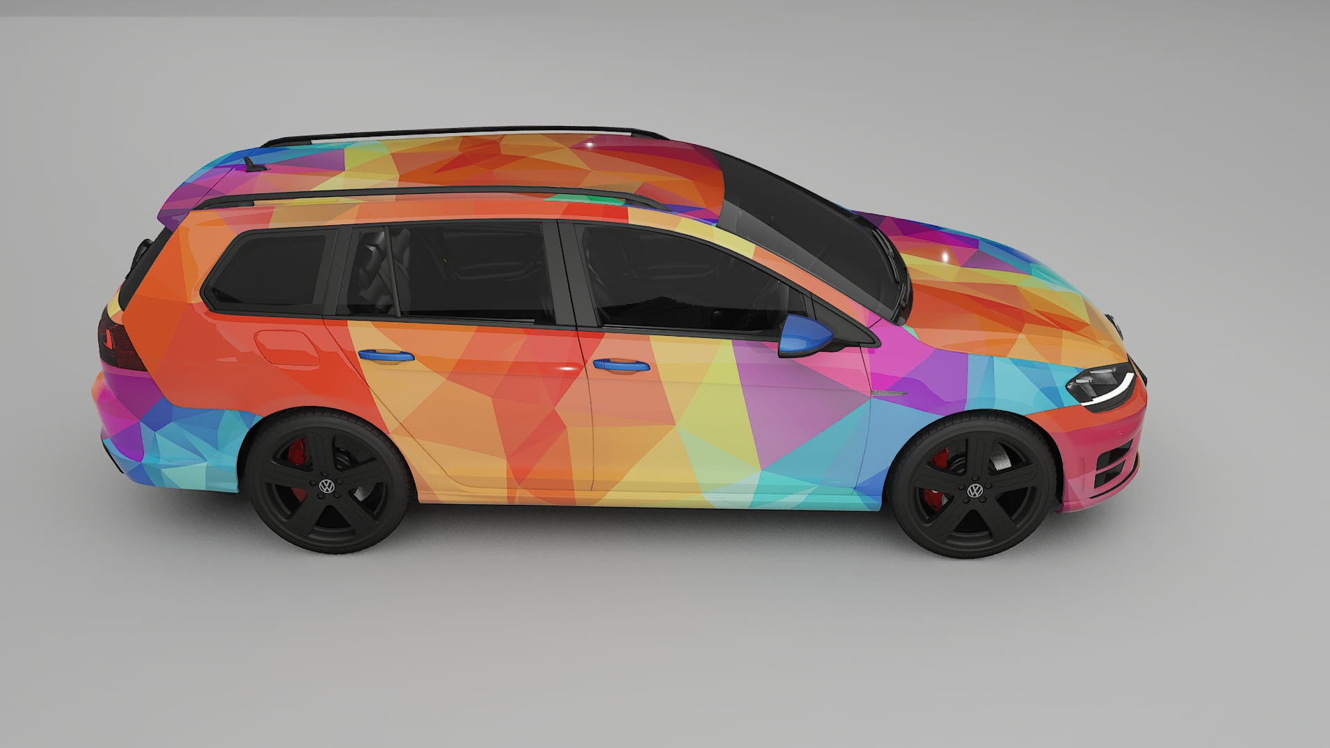 VW Golf Variant Mk7 VECTOR VIBE – Designový Wrap PPF Fólie na auto - tisknutelný polyuretan