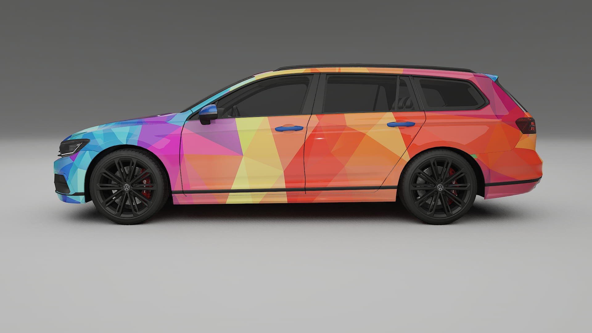 VW Passat VariantR B8 VECTOR VIBE – Designový Wrap PPF Fólie na auto - tisknutelný polyuretan