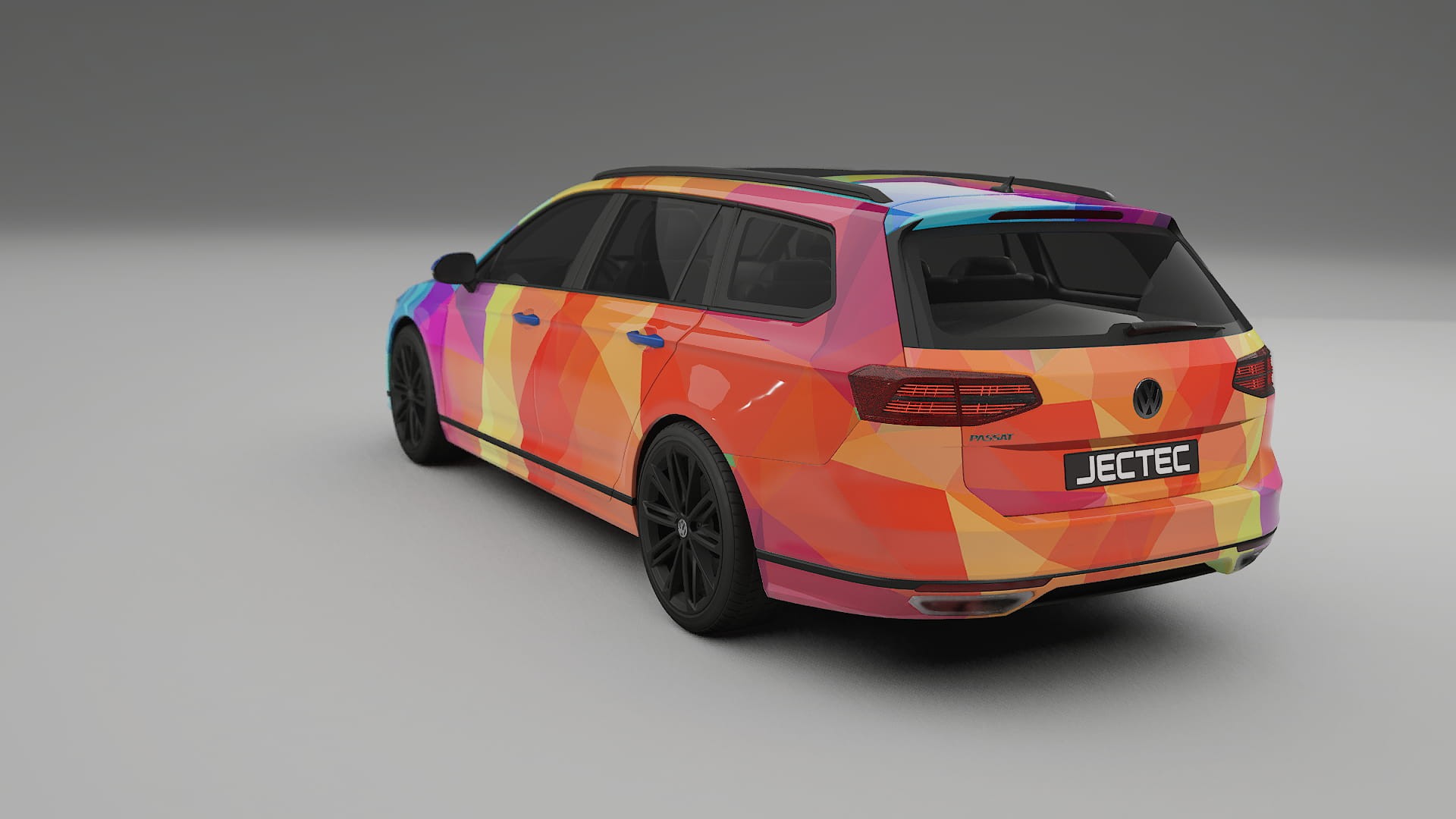 VW Passat VariantR B8 VECTOR VIBE – Designový Wrap PPF Fólie na auto - tisknutelný polyuretan