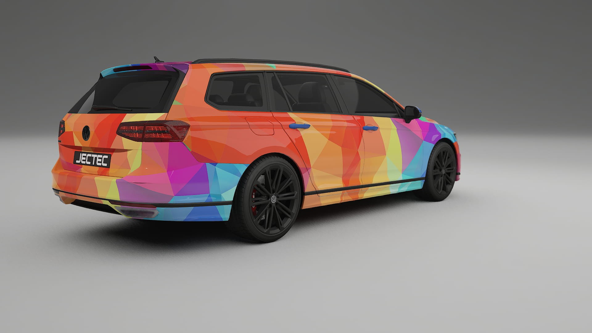 VW Passat VariantR B8 VECTOR VIBE – Designový Wrap PPF Fólie na auto - tisknutelný polyuretan