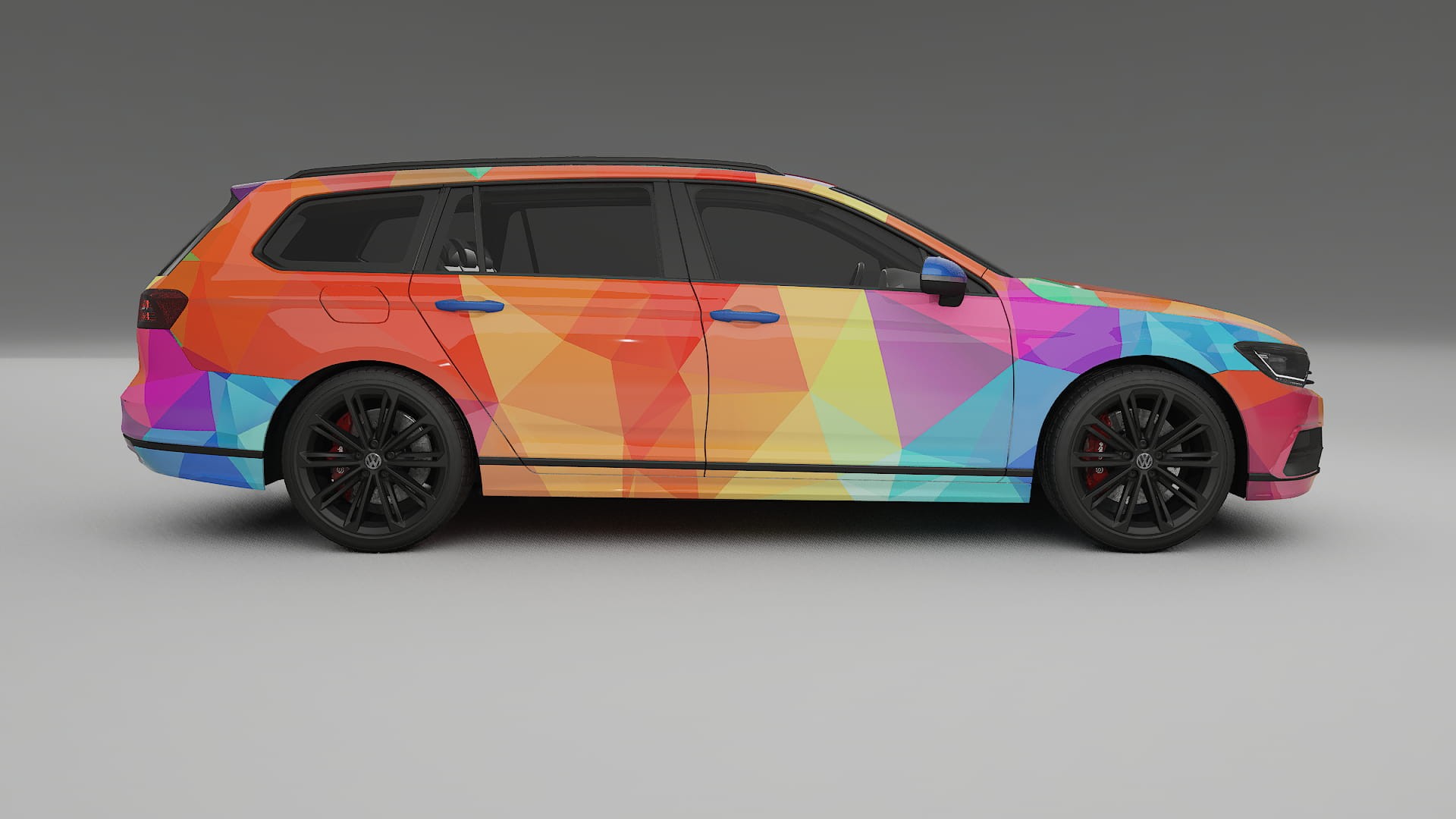 VW Passat VariantR B8 VECTOR VIBE – Designový Wrap PPF Fólie na auto - tisknutelný polyuretan