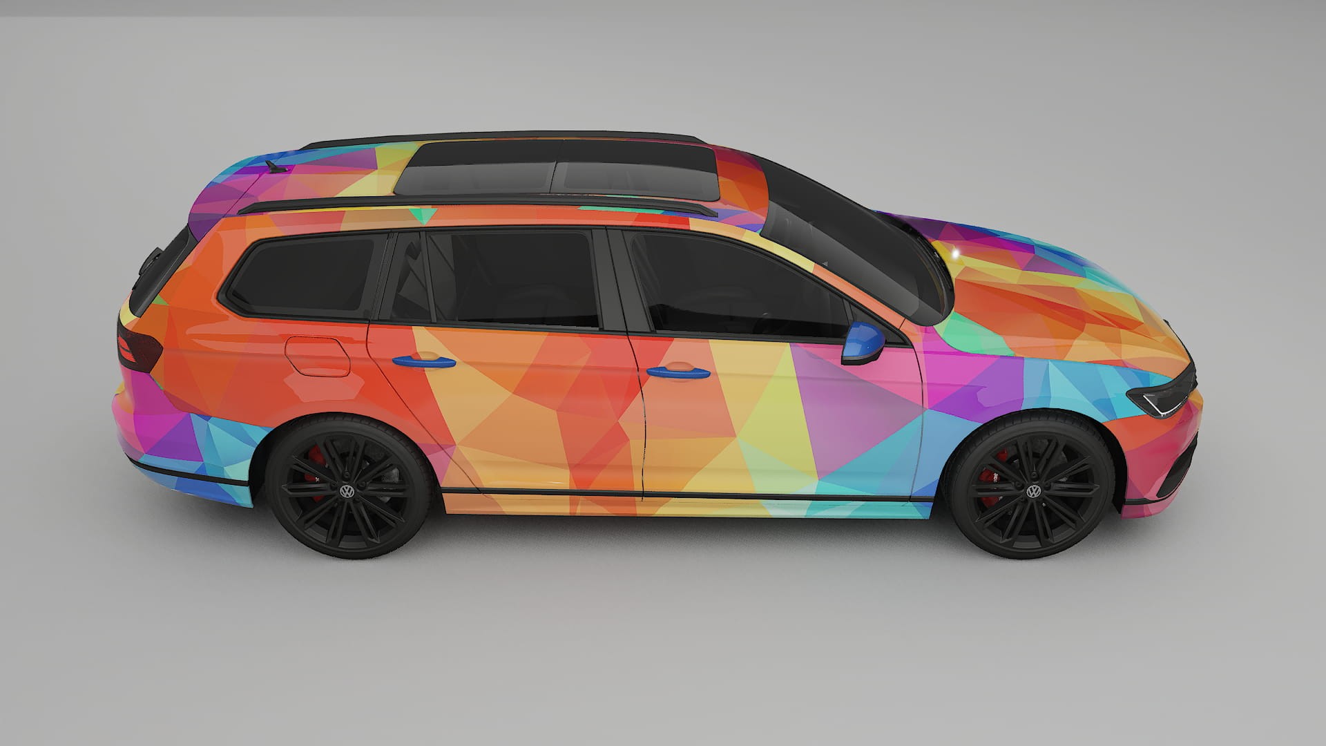 VW Passat VariantR B8 VECTOR VIBE – Designový Wrap PPF Fólie na auto - tisknutelný polyuretan