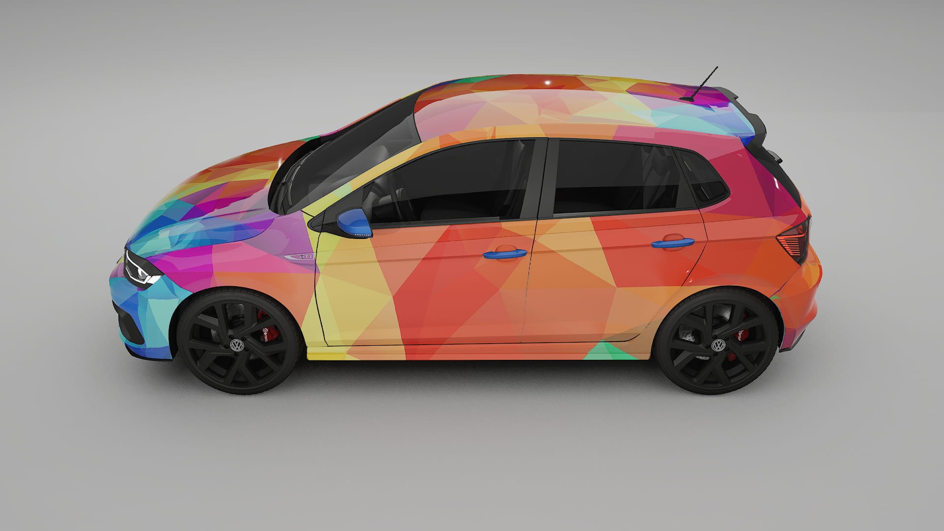 VW Polo GTI VI VECTOR VIBE – Designový Wrap PPF Fólie na auto - tisknutelný polyuretan