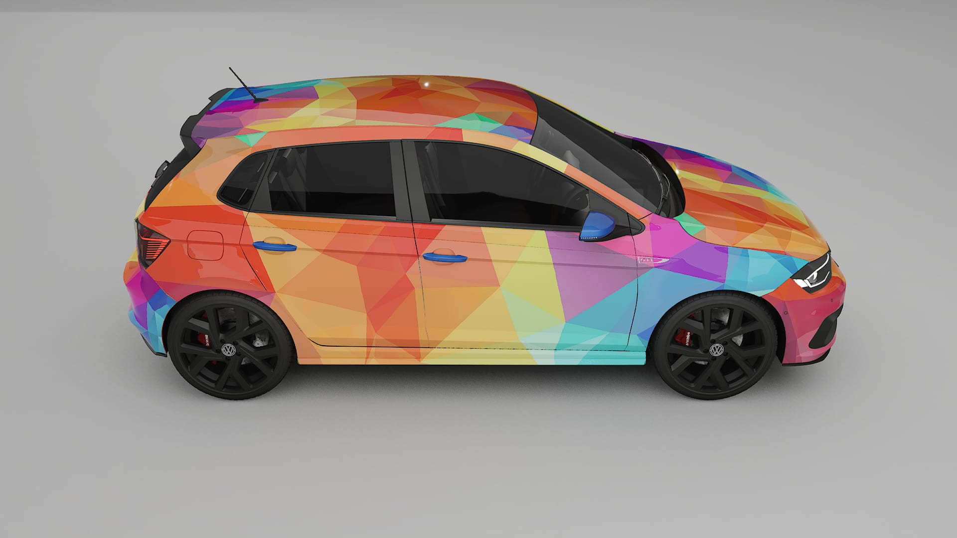 VW Polo GTI VI VECTOR VIBE – Designový Wrap PPF Fólie na auto - tisknutelný polyuretan