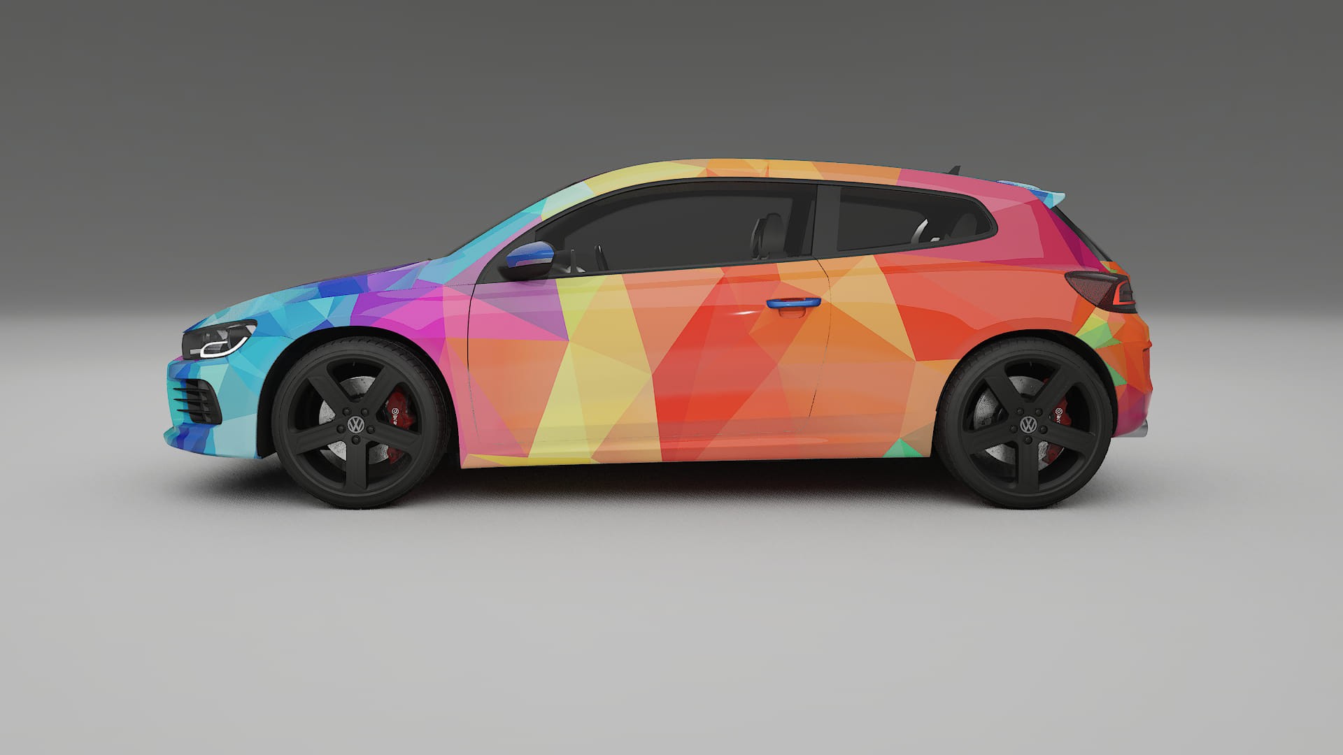 VW Scirocco R III VECTOR VIBE – Designový Wrap PPF Fólie na auto - tisknutelný polyuretan