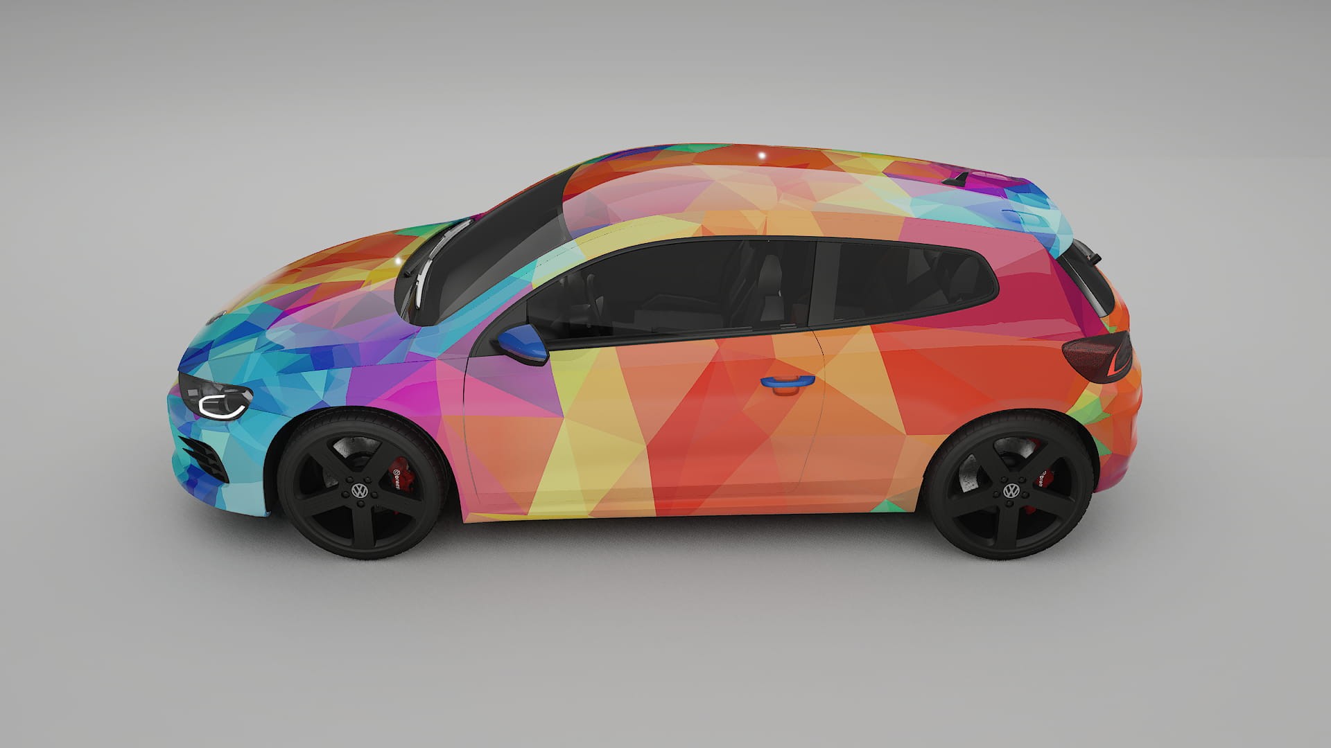 VW Scirocco R III VECTOR VIBE – Designový Wrap PPF Fólie na auto - tisknutelný polyuretan