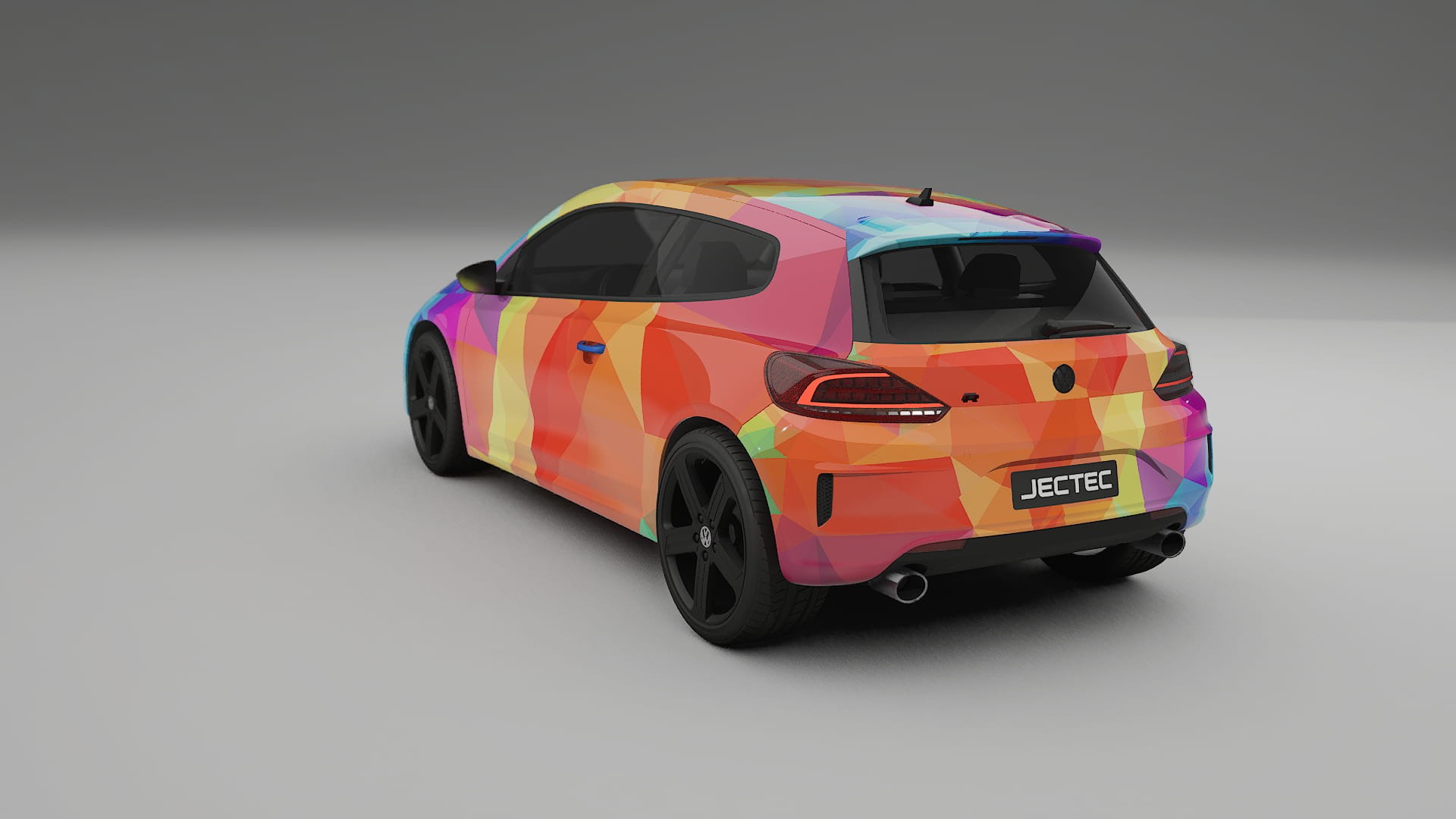 VW Scirocco R III VECTOR VIBE – Designový Wrap PPF Fólie na auto - tisknutelný polyuretan