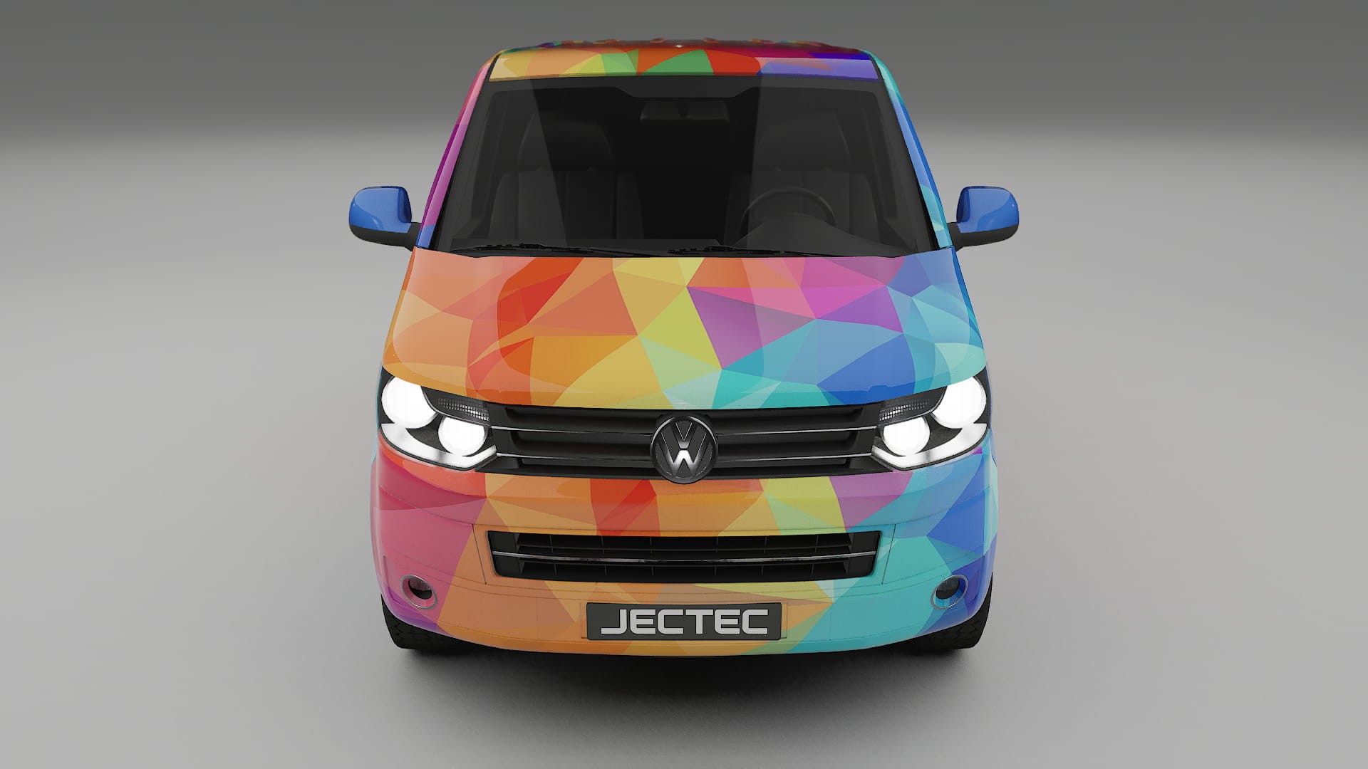VW Transporter T5 Caravelle VECTOR VIBE – Designový Wrap PPF Fólie na auto - tisknutelný polyuretan