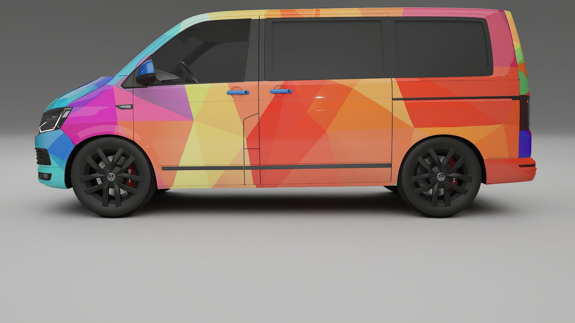 VW Transporter T6 Multivan VECTOR VIBE – Designový Wrap PPF Fólie na auto - tisknutelný polyuretan