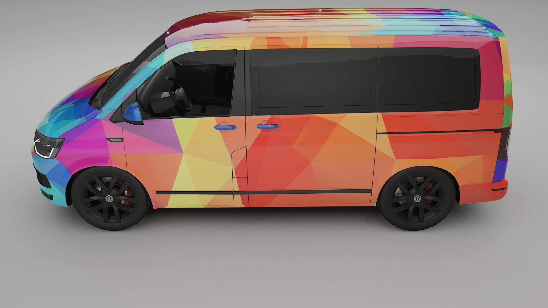 VW Transporter T6 Multivan VECTOR VIBE – Designový Wrap PPF Fólie na auto - tisknutelný polyuretan
