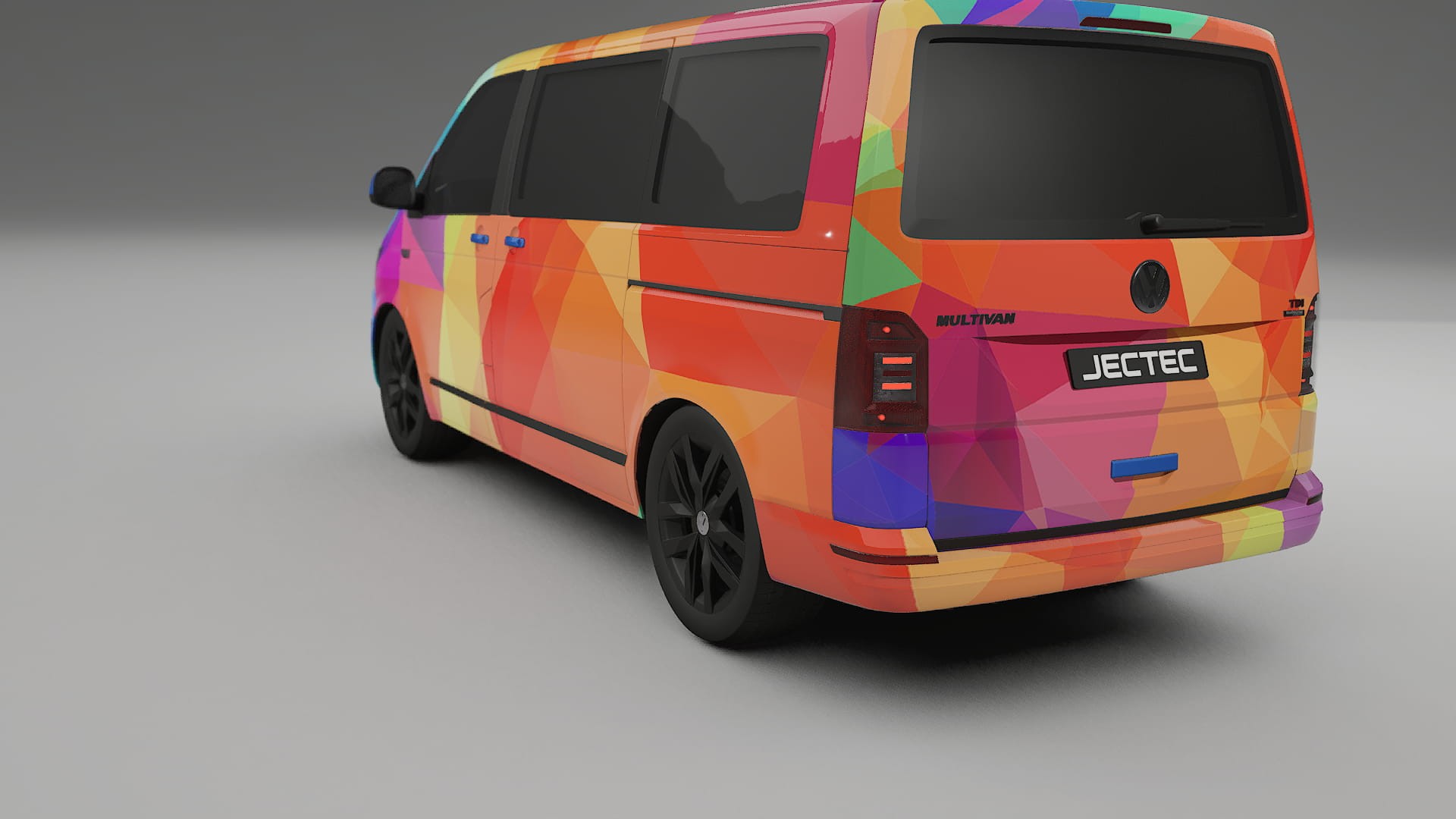 VW Transporter T6 Multivan VECTOR VIBE – Designový Wrap PPF Fólie na auto - tisknutelný polyuretan