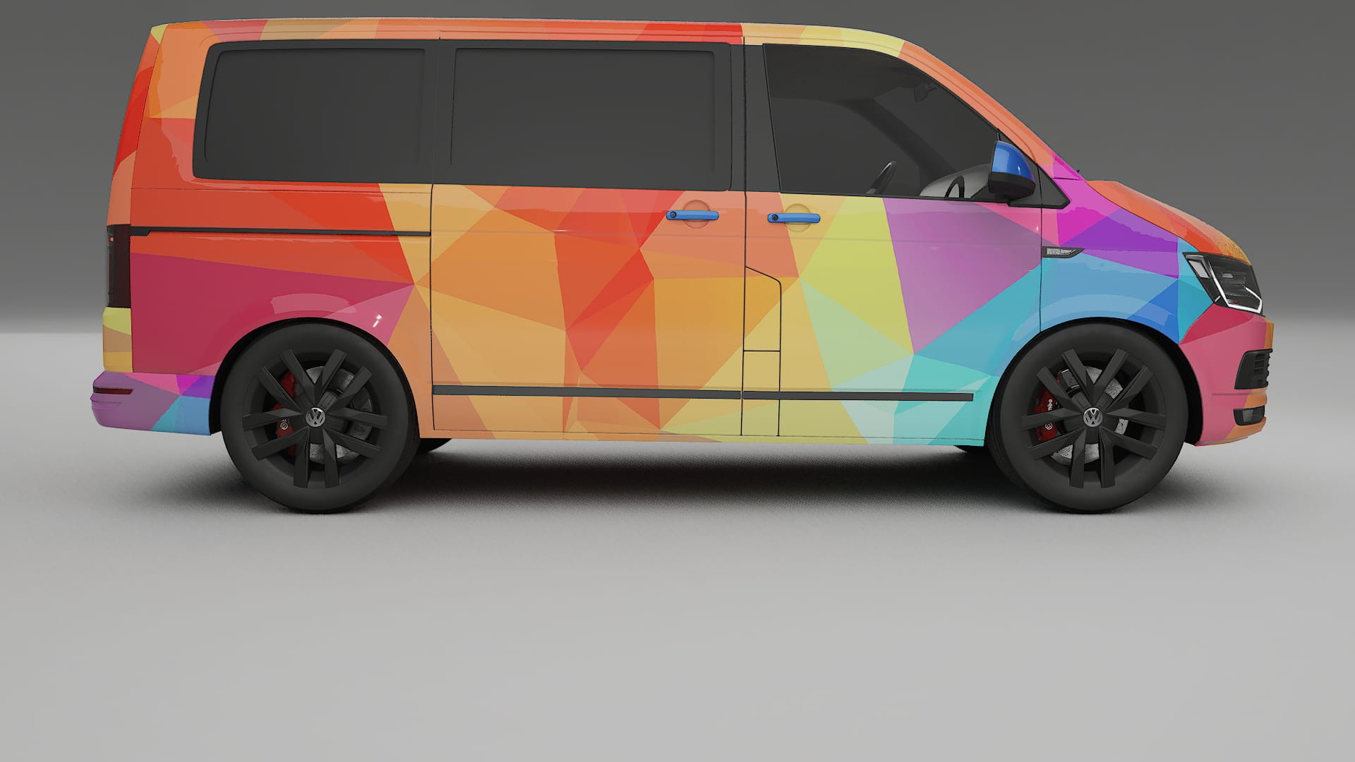 VW Transporter T6 Multivan VECTOR VIBE – Designový Wrap PPF Fólie na auto - tisknutelný polyuretan