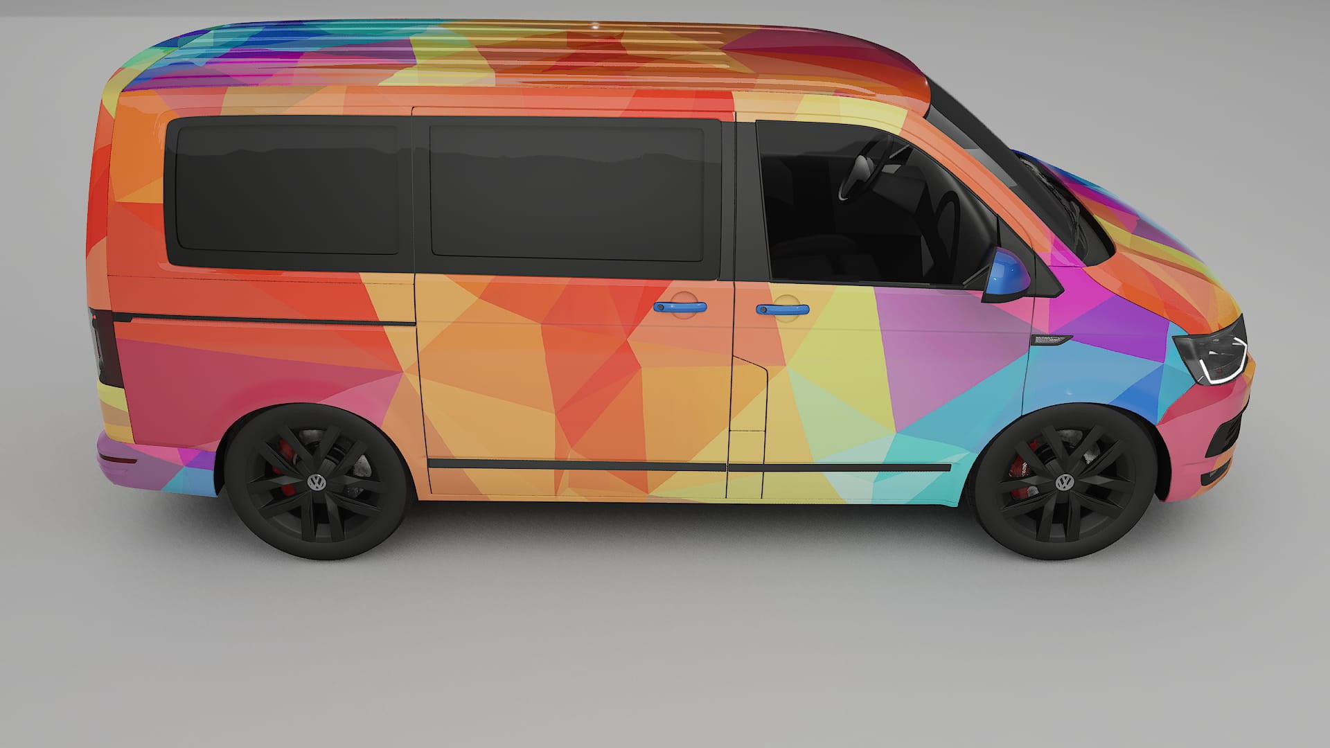 VW Transporter T6 Multivan VECTOR VIBE – Designový Wrap PPF Fólie na auto - tisknutelný polyuretan