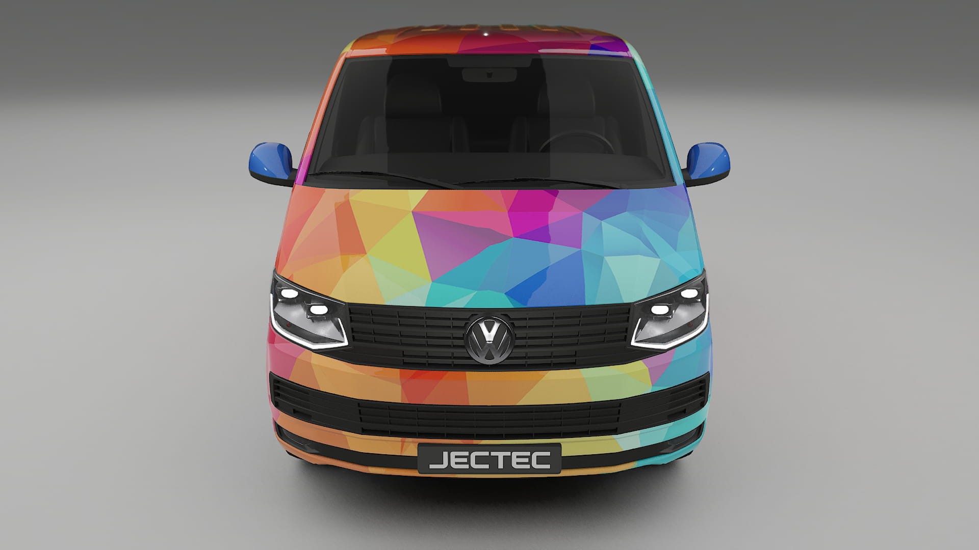 VW Transporter T6 Multivan VECTOR VIBE – Designový Wrap PPF Fólie na auto - tisknutelný polyuretan