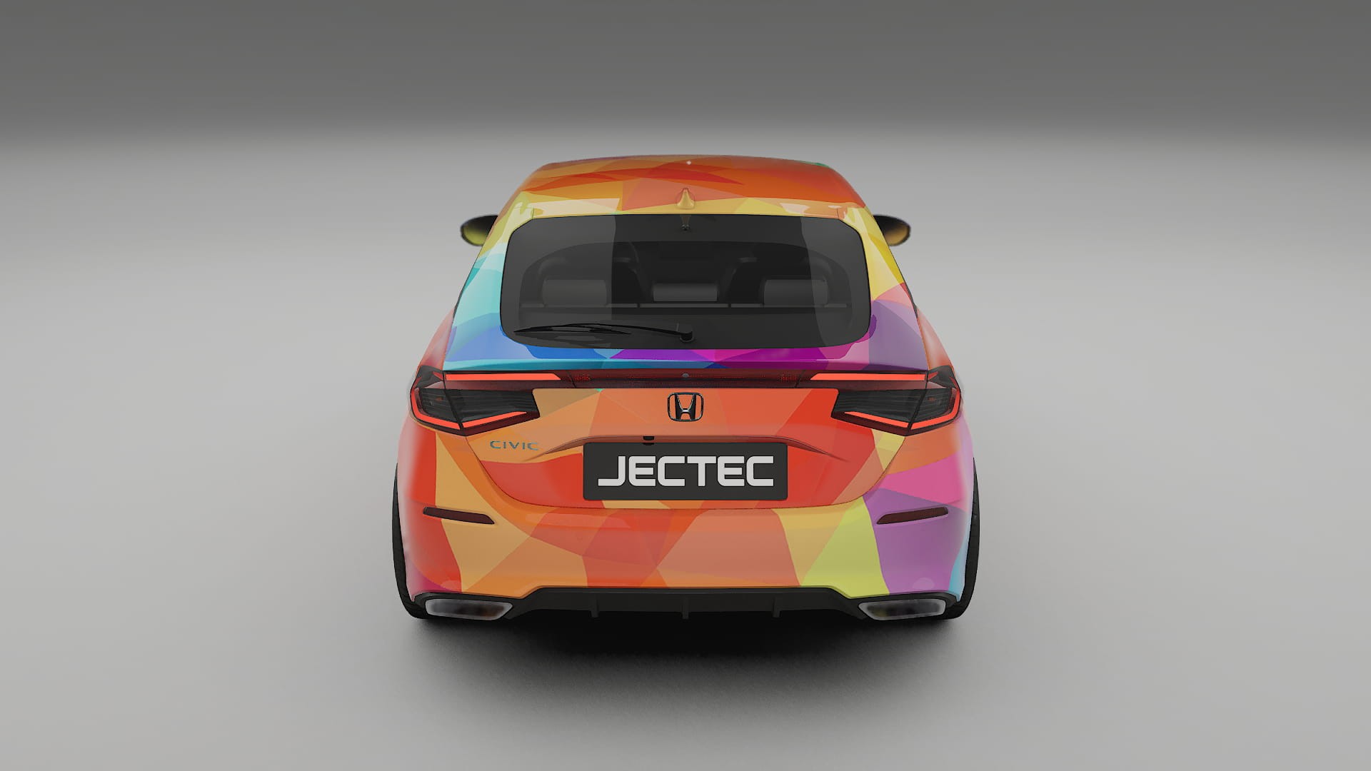 Honda Civic hatchback VECTOR VIBE – Designový Wrap PPF Fólie na auto - tisknutelný polyuretan