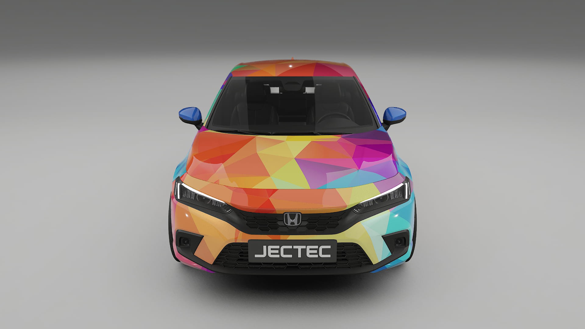 Honda Civic hatchback VECTOR VIBE – Designový Wrap PPF Fólie na auto - tisknutelný polyuretan