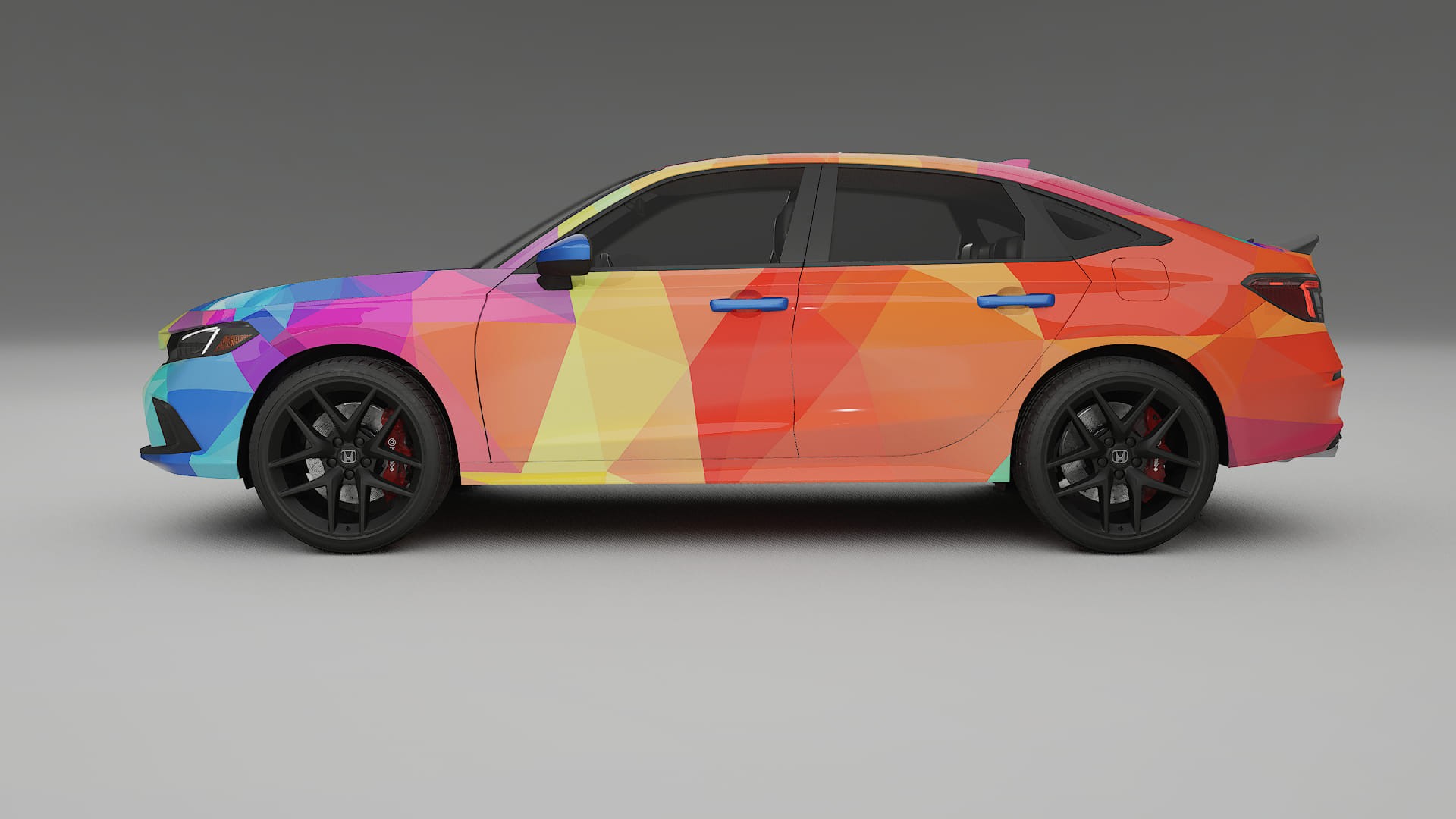 Honda Civic Si VECTOR VIBE – Designový Wrap PPF Fólie na auto - tisknutelný polyuretan