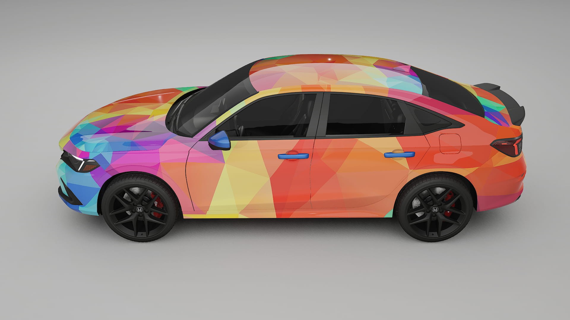Honda Civic Si VECTOR VIBE – Designový Wrap PPF Fólie na auto - tisknutelný polyuretan