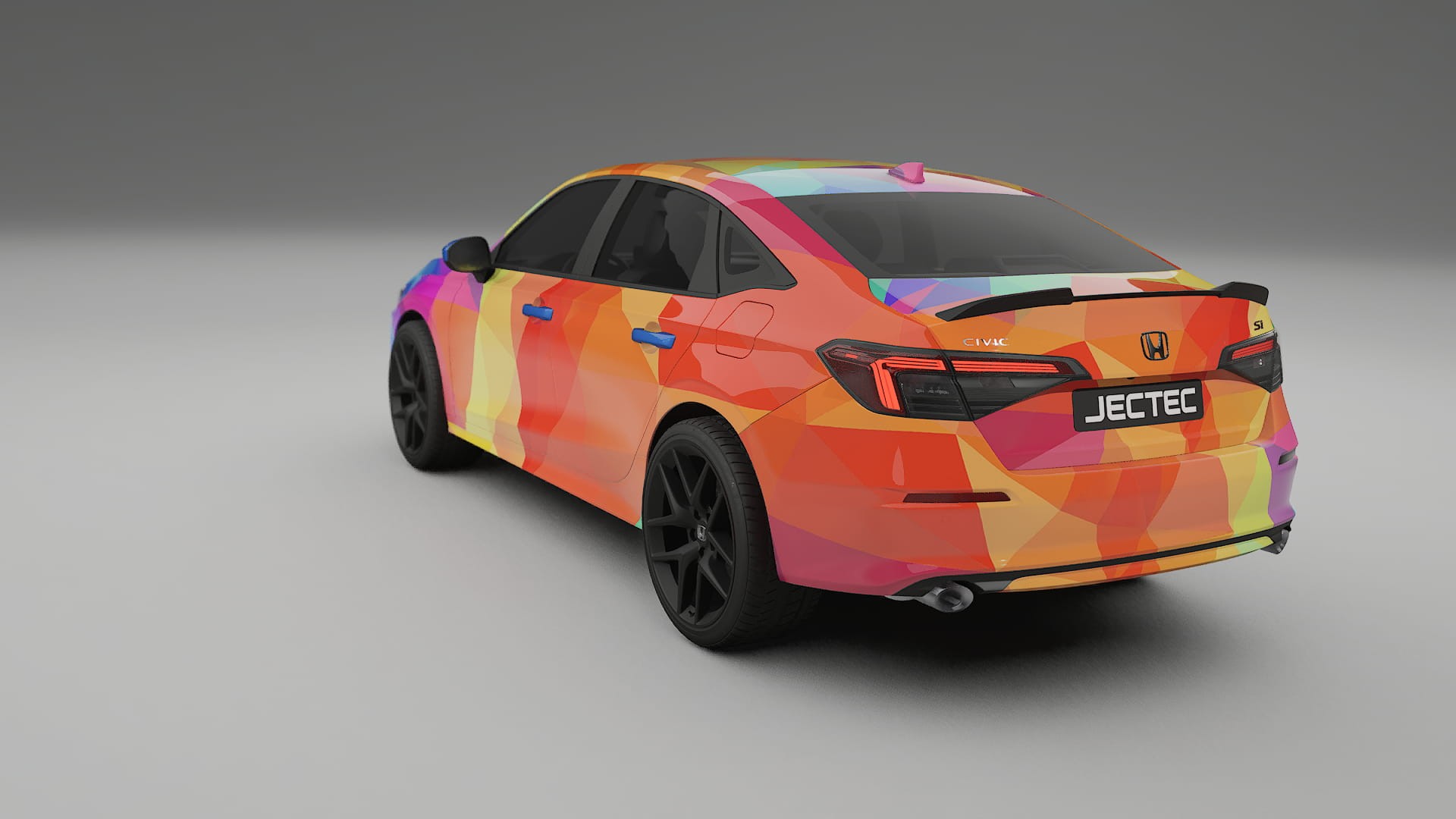 Honda Civic Si VECTOR VIBE – Designový Wrap PPF Fólie na auto - tisknutelný polyuretan