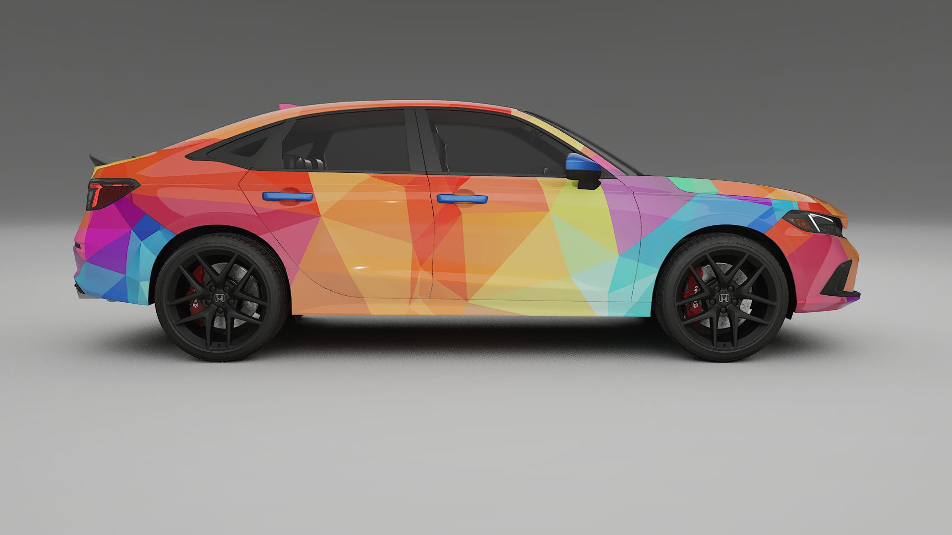 Honda Civic Si VECTOR VIBE – Designový Wrap PPF Fólie na auto - tisknutelný polyuretan