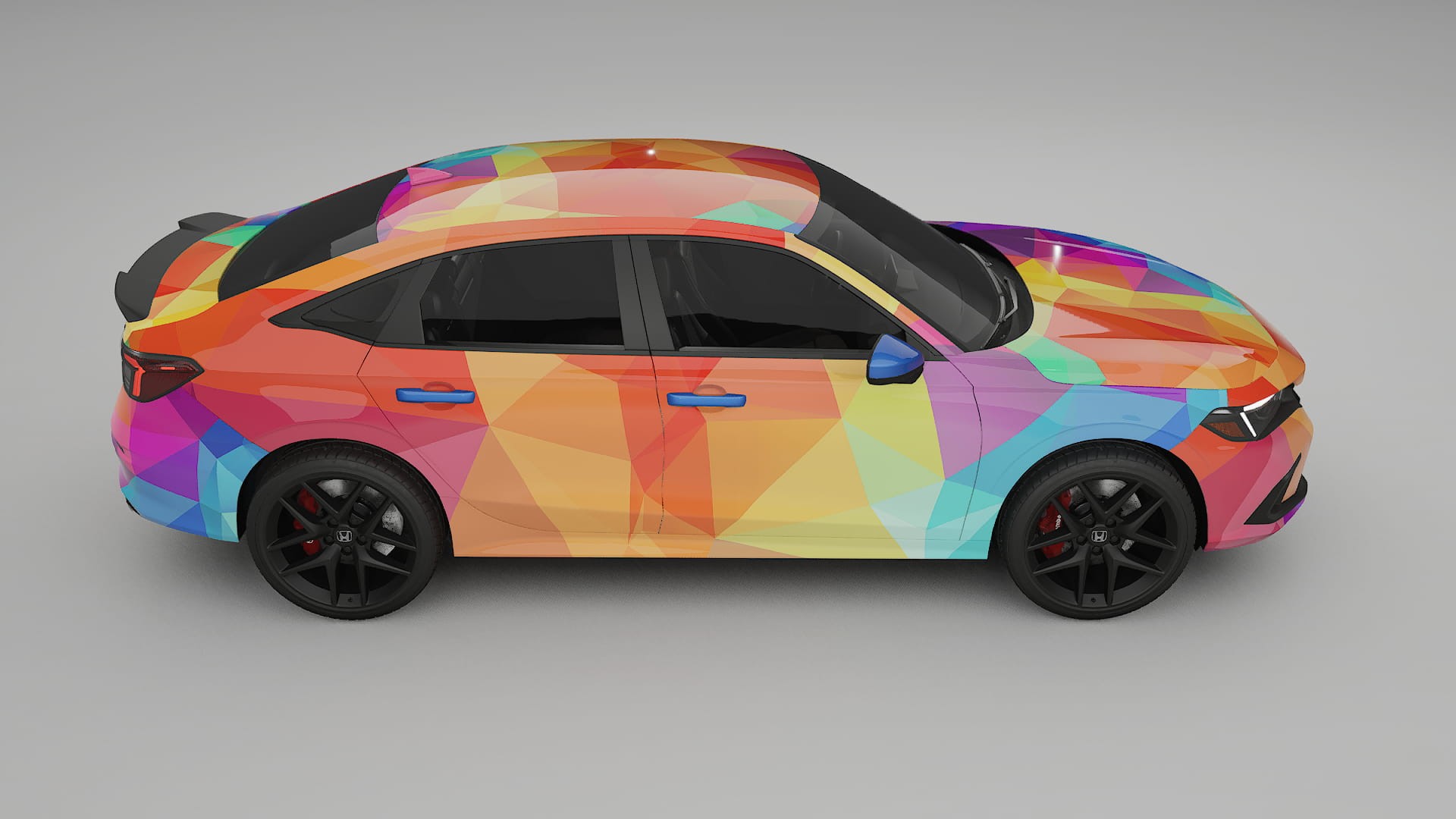 Honda Civic Si VECTOR VIBE – Designový Wrap PPF Fólie na auto - tisknutelný polyuretan