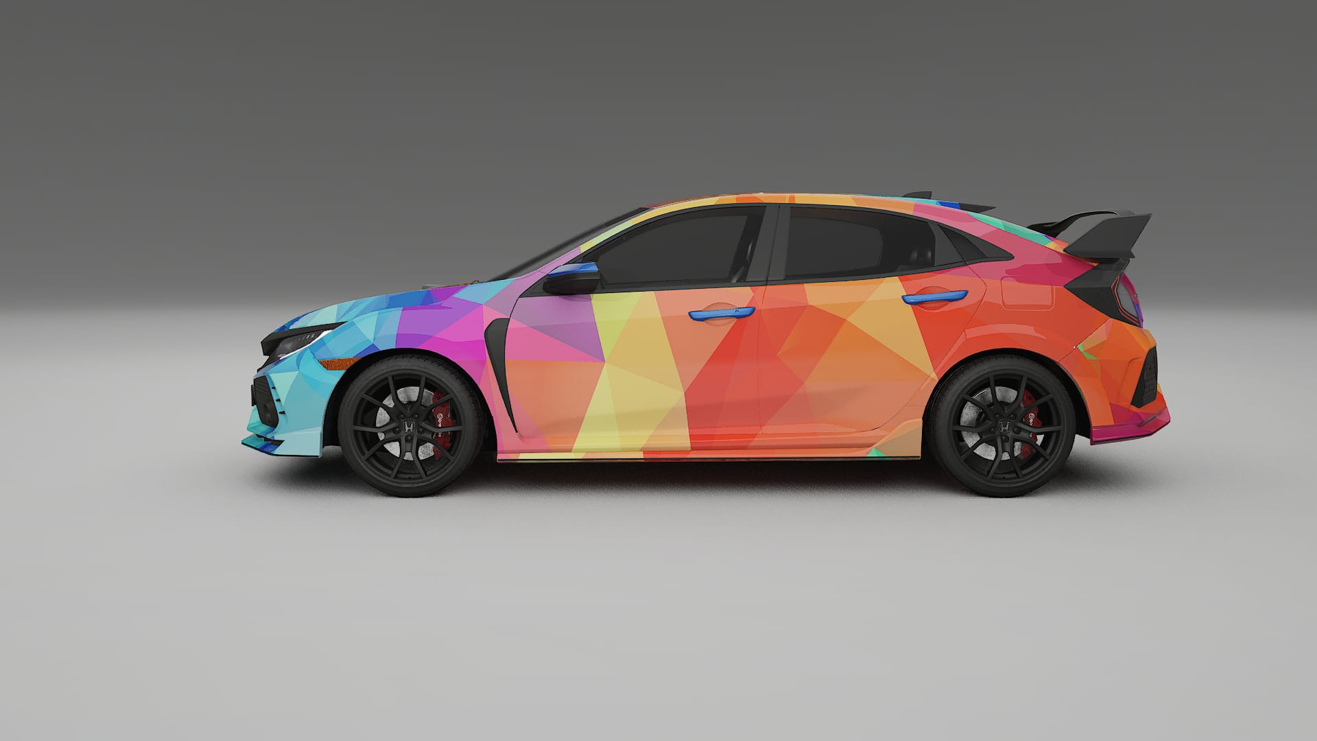 Honda Civic Type-R VECTOR VIBE – Designový Wrap PPF Fólie na auto - tisknutelný polyuretan