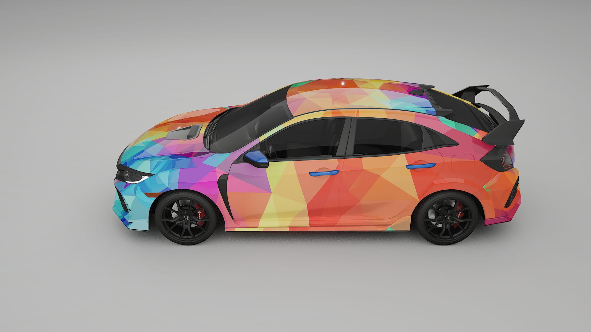 Honda Civic Type-R VECTOR VIBE – Designový Wrap PPF Fólie na auto - tisknutelný polyuretan
