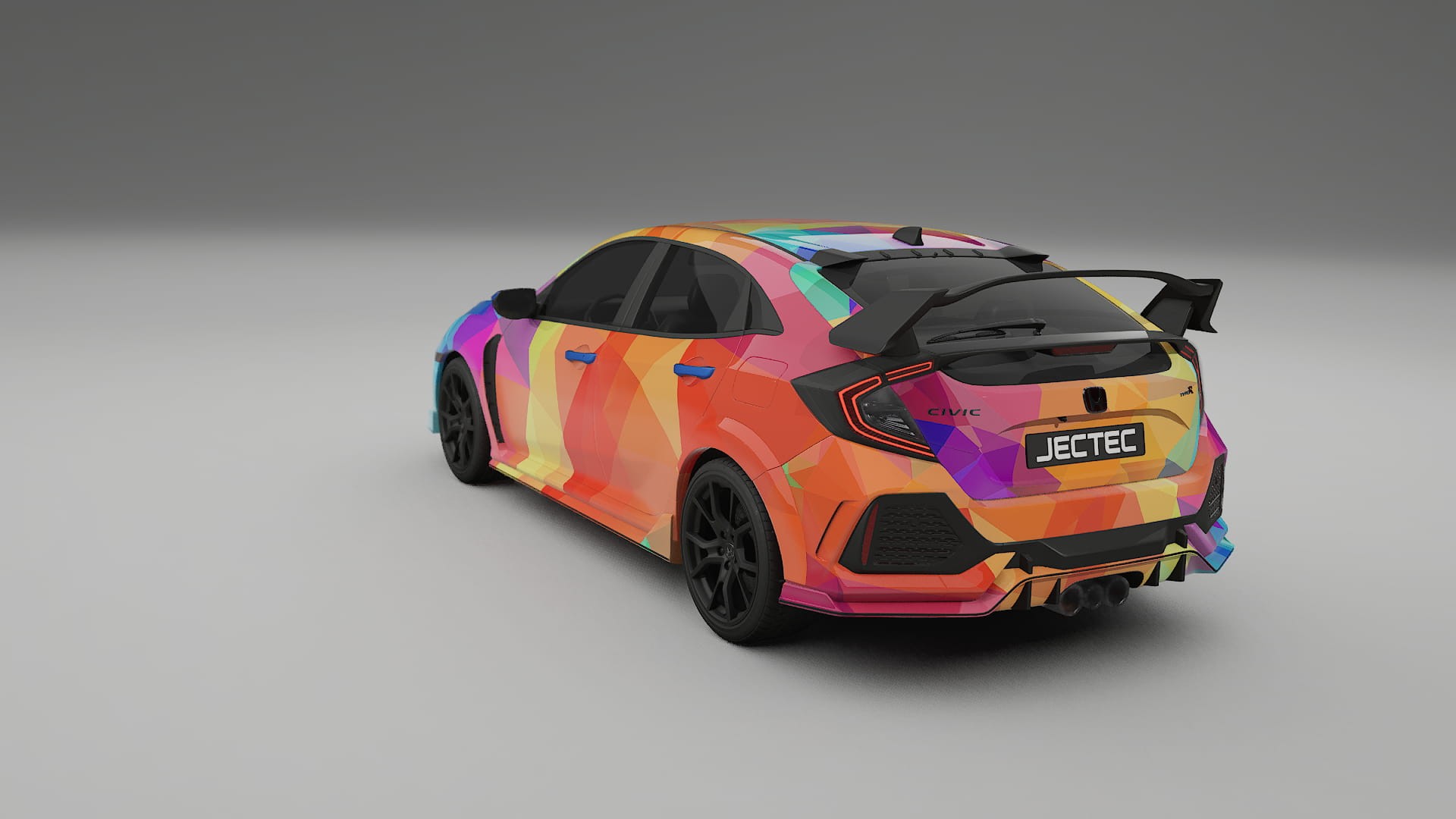 Honda Civic Type-R VECTOR VIBE – Designový Wrap PPF Fólie na auto - tisknutelný polyuretan