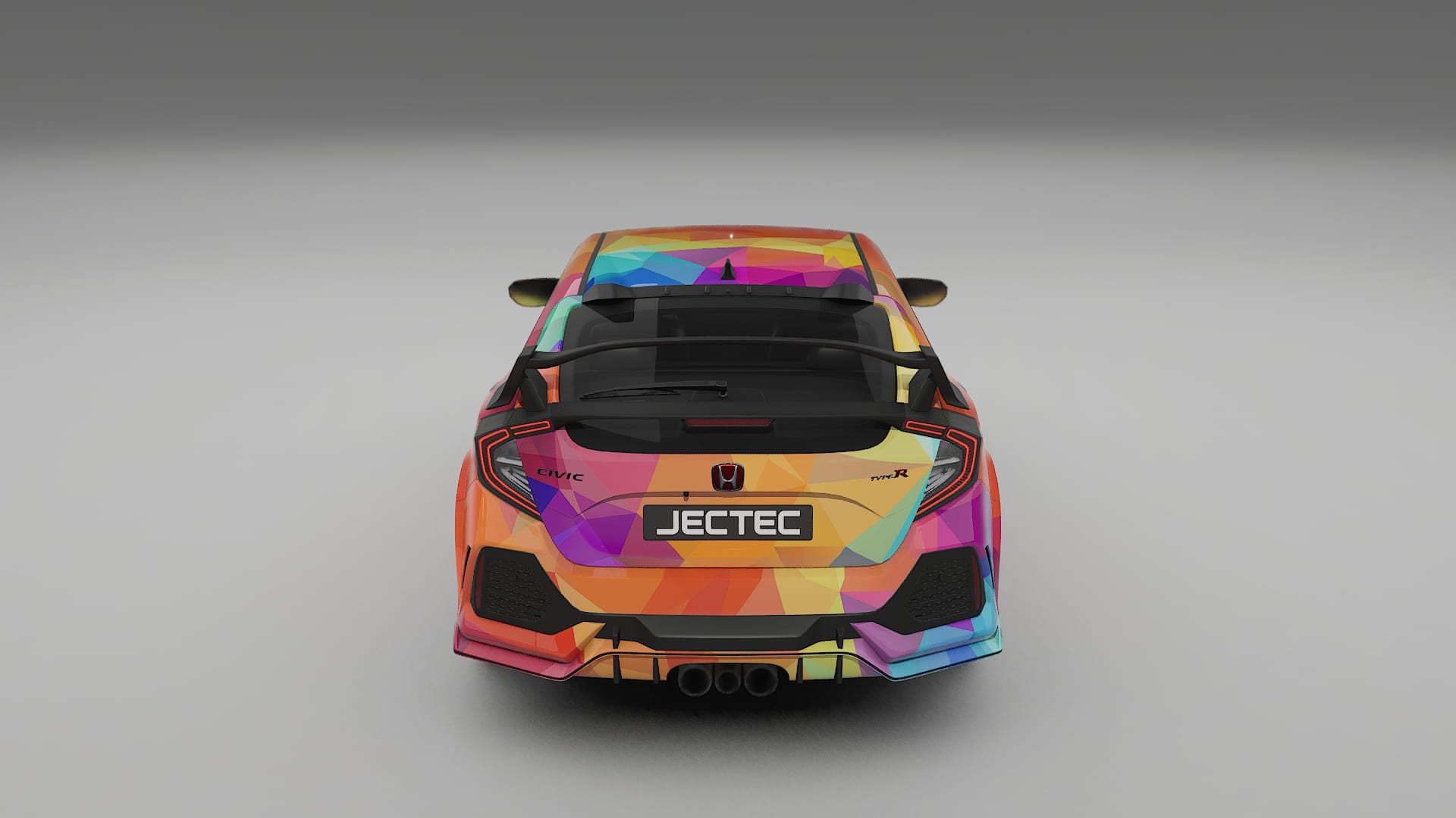 Honda Civic Type-R VECTOR VIBE – Designový Wrap PPF Fólie na auto - tisknutelný polyuretan