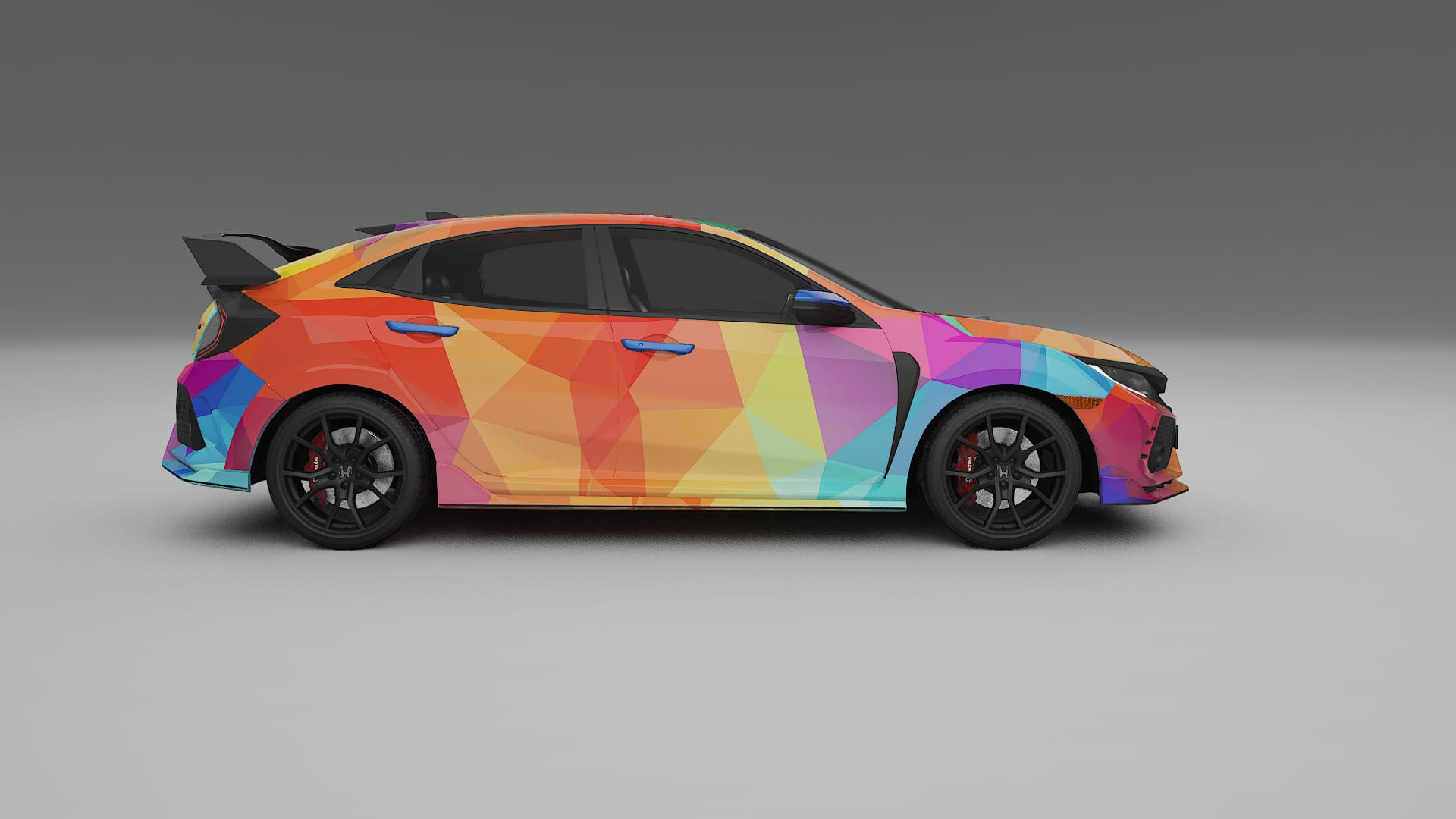 Honda Civic Type-R VECTOR VIBE – Designový Wrap PPF Fólie na auto - tisknutelný polyuretan