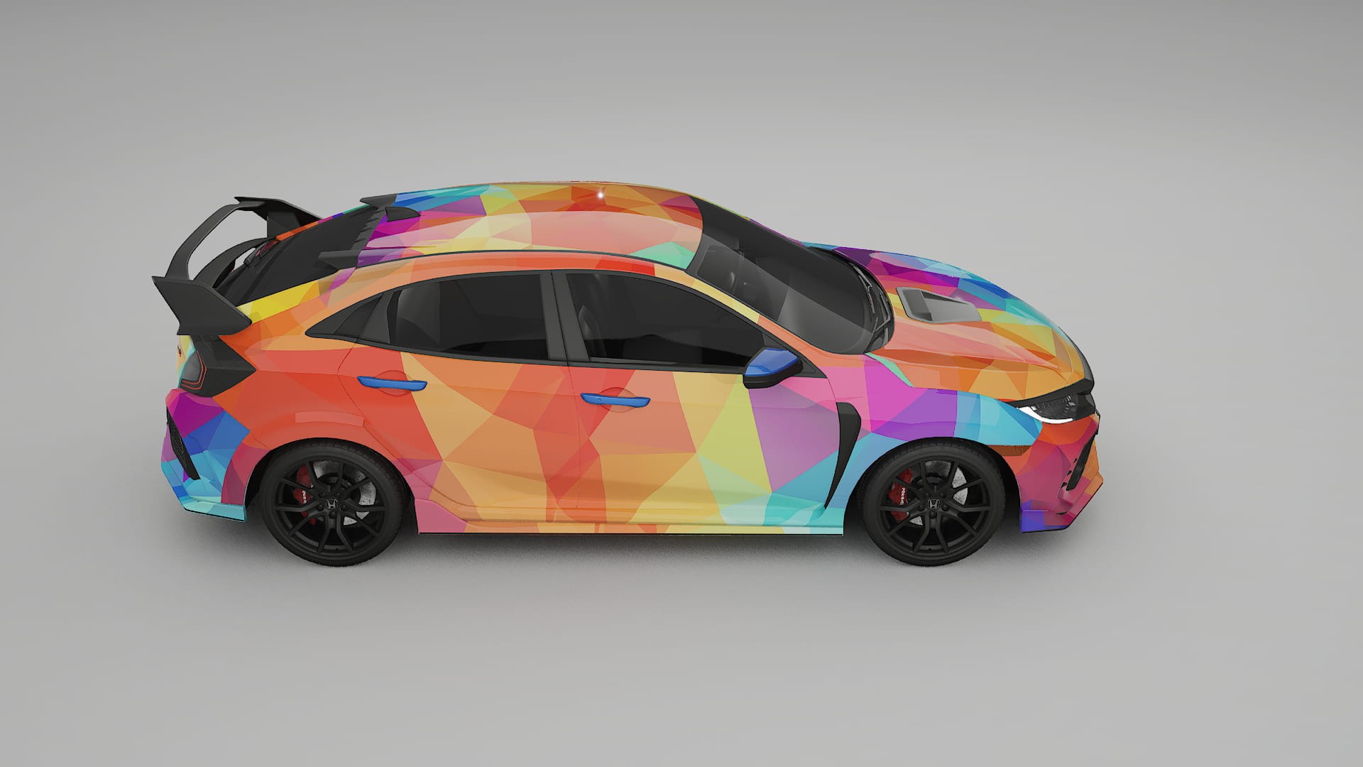Honda Civic Type-R VECTOR VIBE – Designový Wrap PPF Fólie na auto - tisknutelný polyuretan