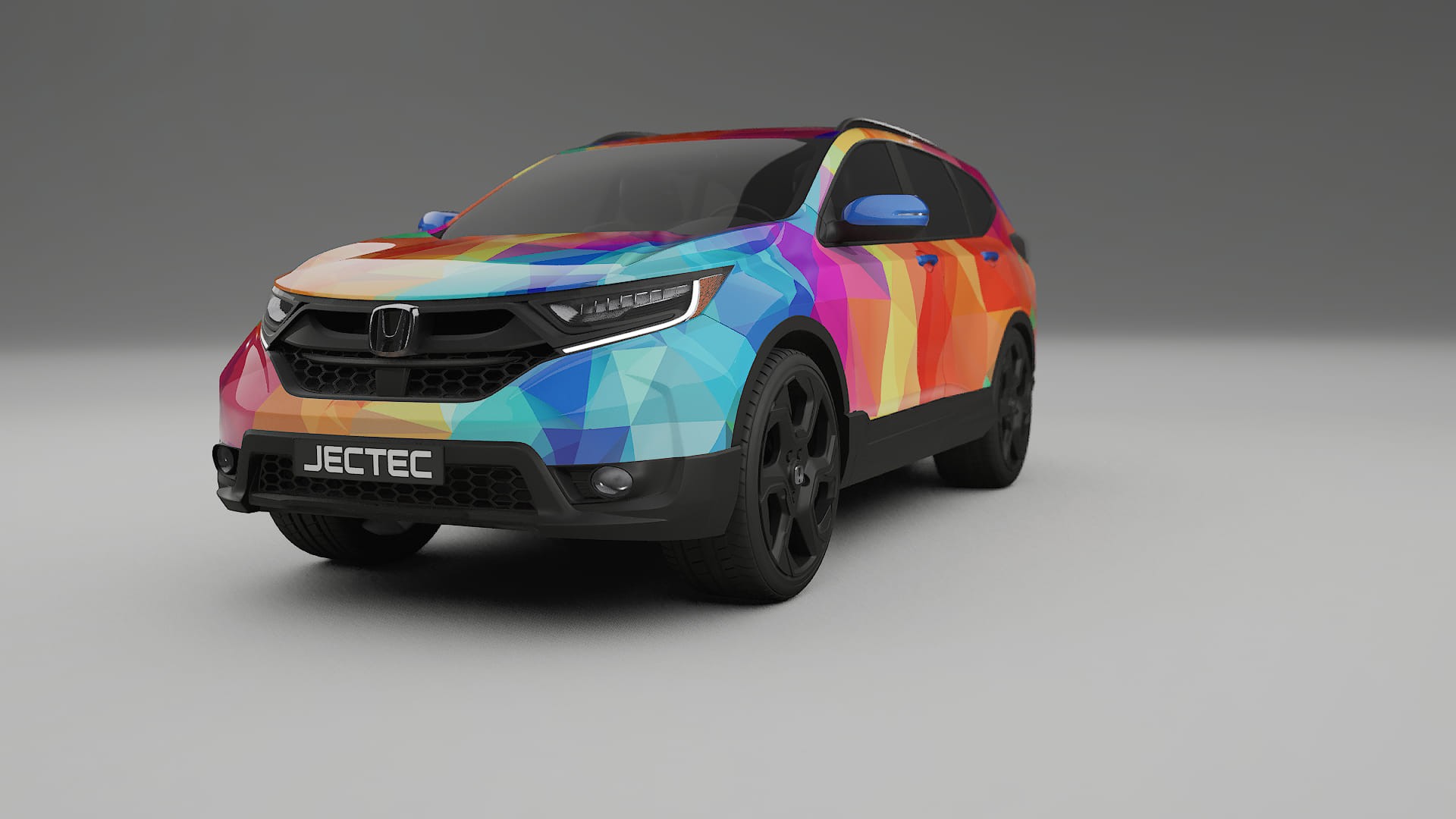 Honda CRV Touring prefacelift VECTOR VIBE – Designový Wrap PPF Fólie na auto - tisknutelný polyuretan
