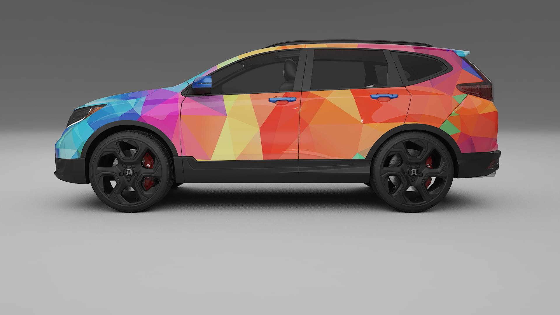 Honda CRV Touring prefacelift VECTOR VIBE – Designový Wrap PPF Fólie na auto - tisknutelný polyuretan