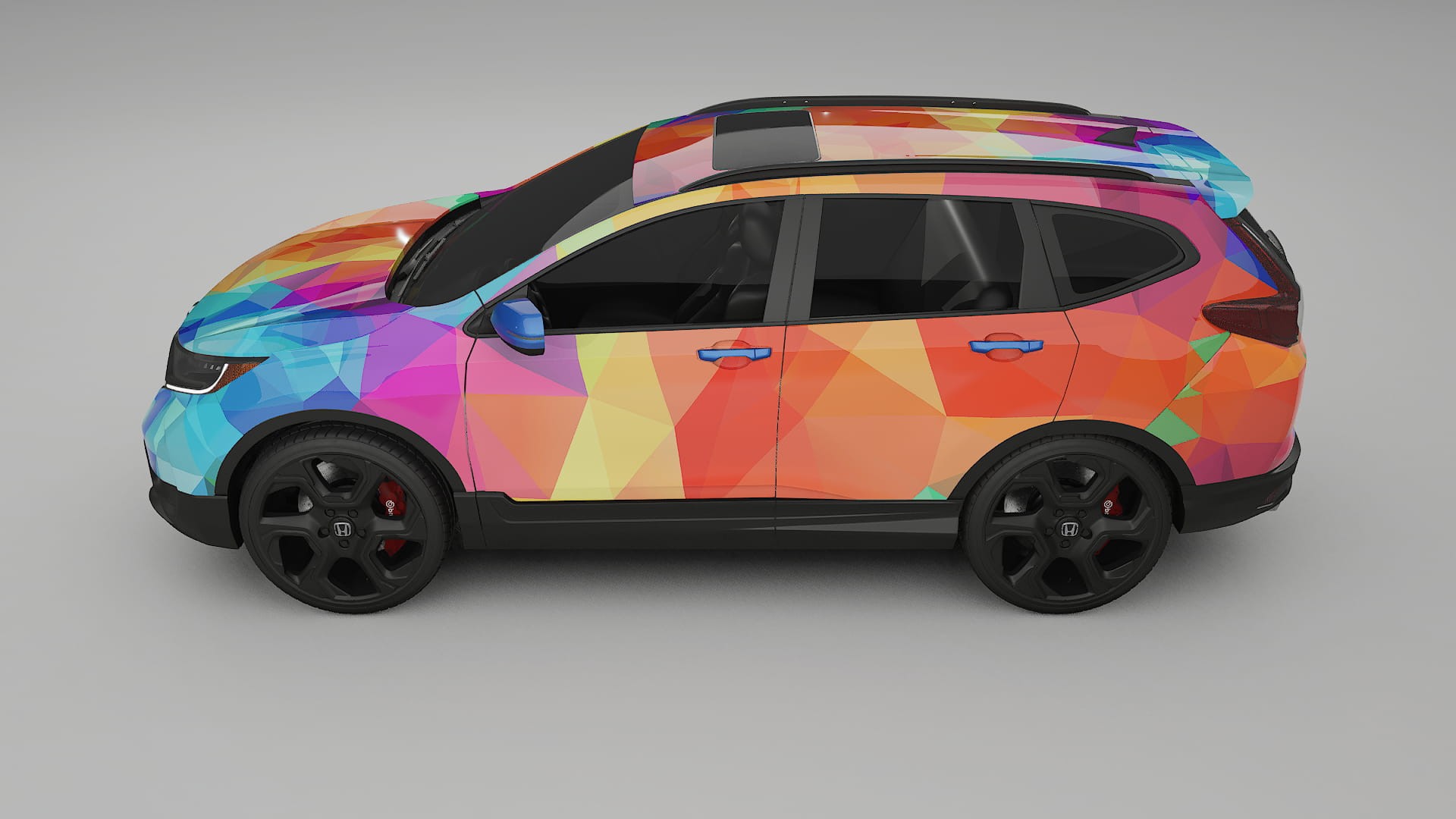 Honda CRV Touring prefacelift VECTOR VIBE – Designový Wrap PPF Fólie na auto - tisknutelný polyuretan
