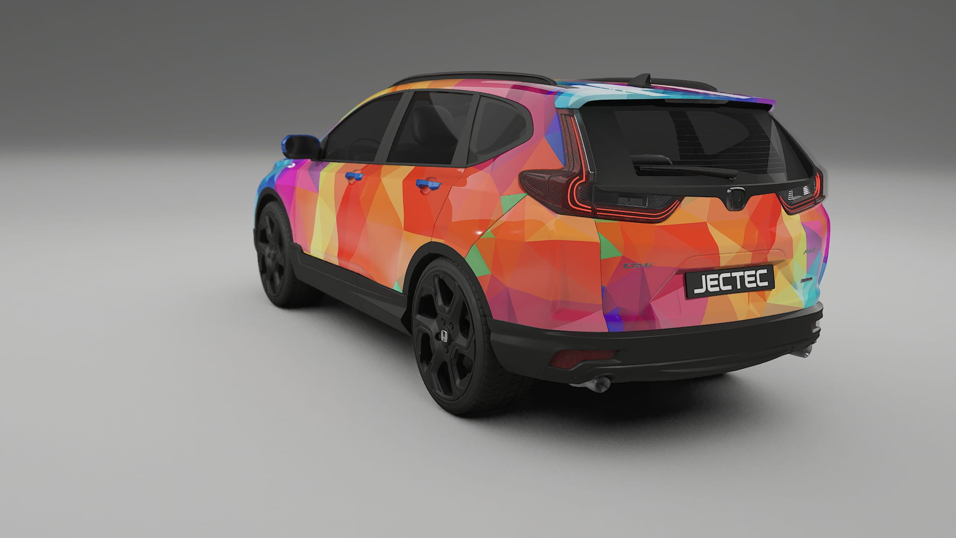 Honda CRV Touring prefacelift VECTOR VIBE – Designový Wrap PPF Fólie na auto - tisknutelný polyuretan