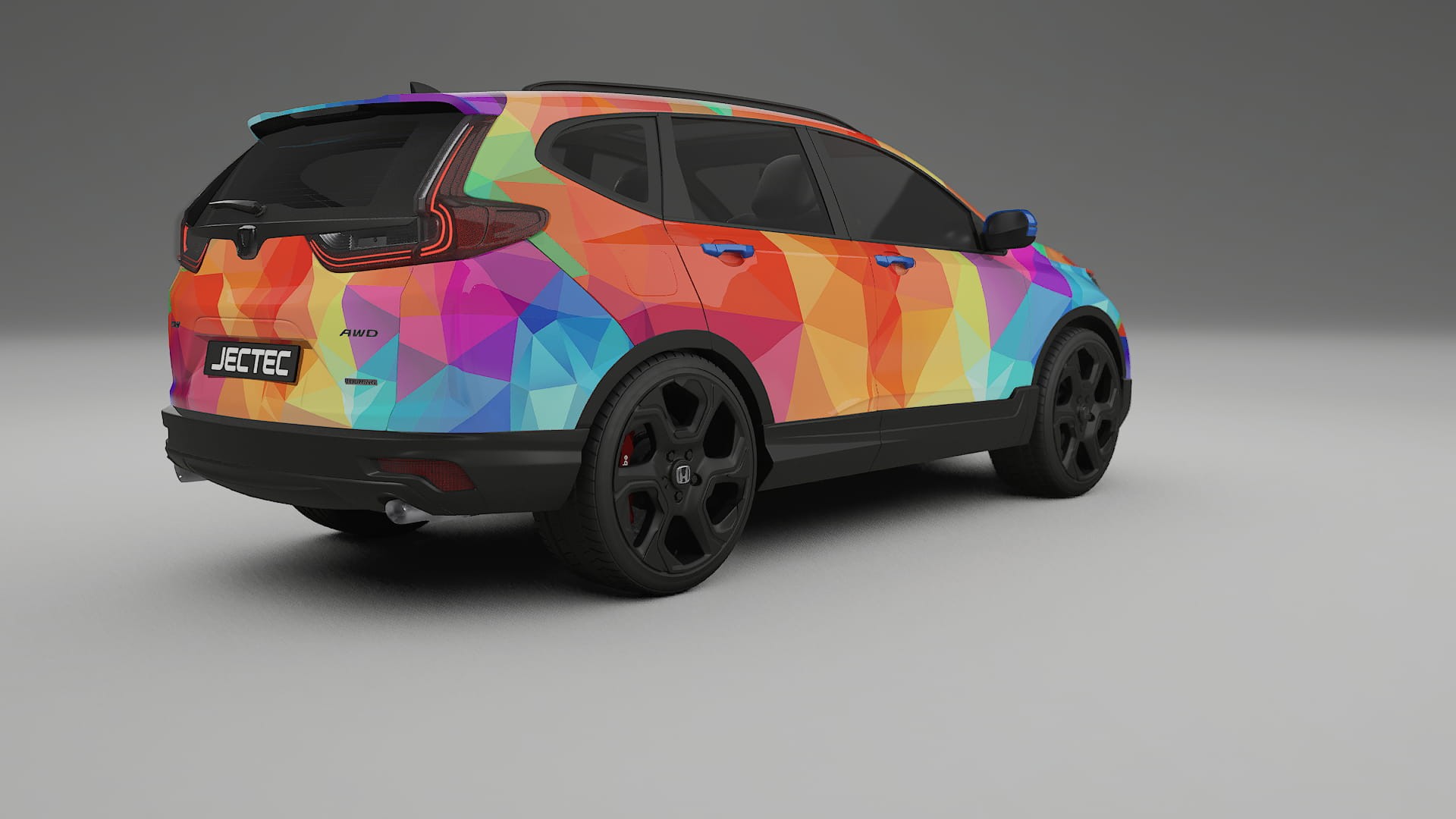 Honda CRV Touring prefacelift VECTOR VIBE – Designový Wrap PPF Fólie na auto - tisknutelný polyuretan