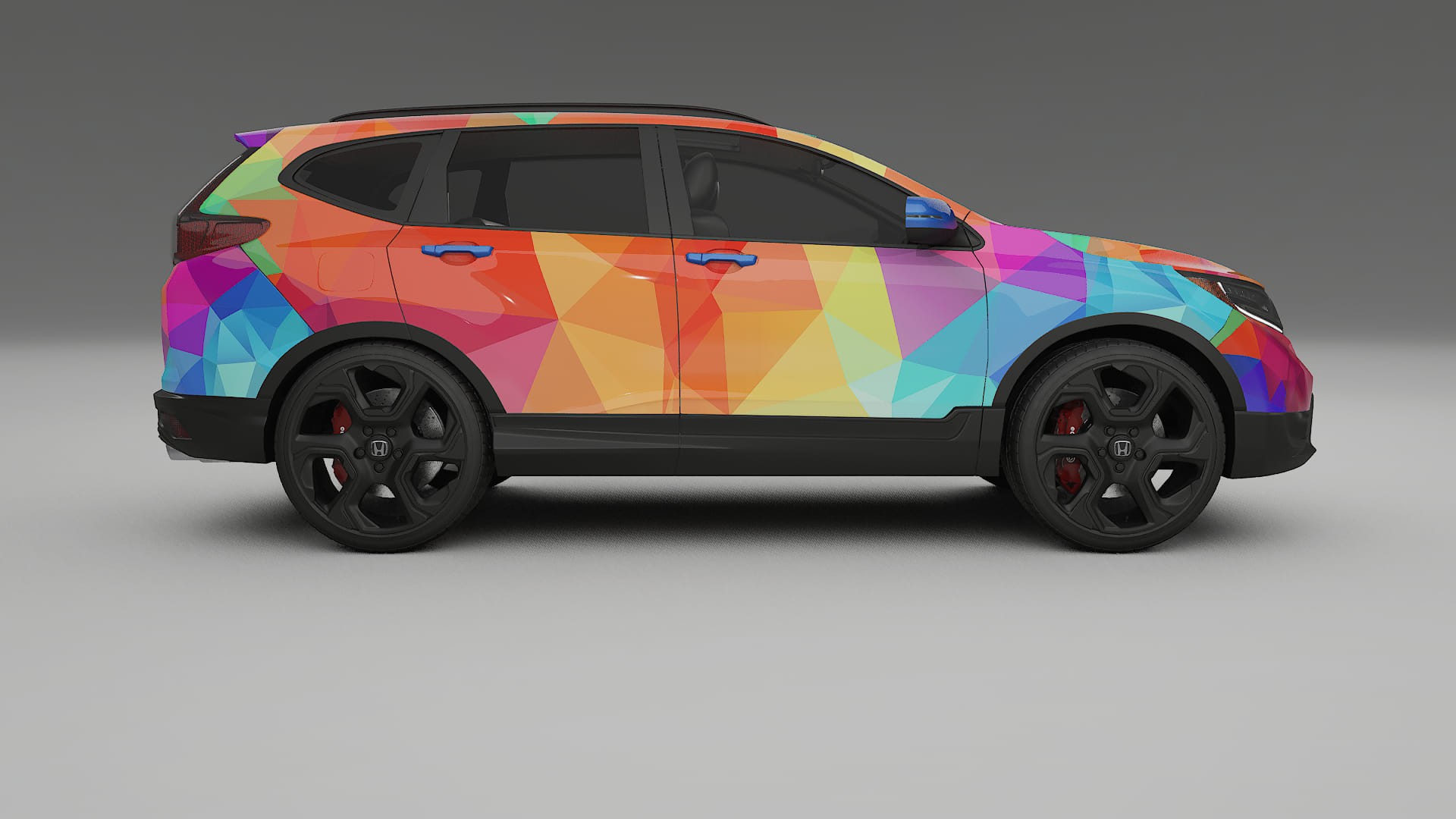 Honda CRV Touring prefacelift VECTOR VIBE – Designový Wrap PPF Fólie na auto - tisknutelný polyuretan