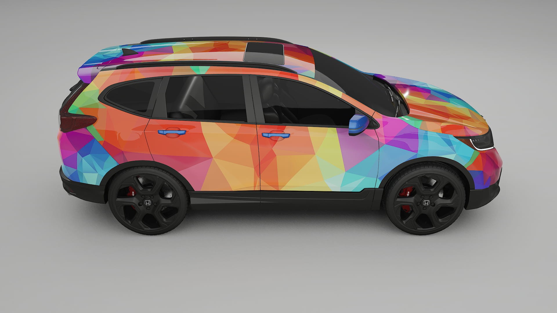 Honda CRV Touring prefacelift VECTOR VIBE – Designový Wrap PPF Fólie na auto - tisknutelný polyuretan