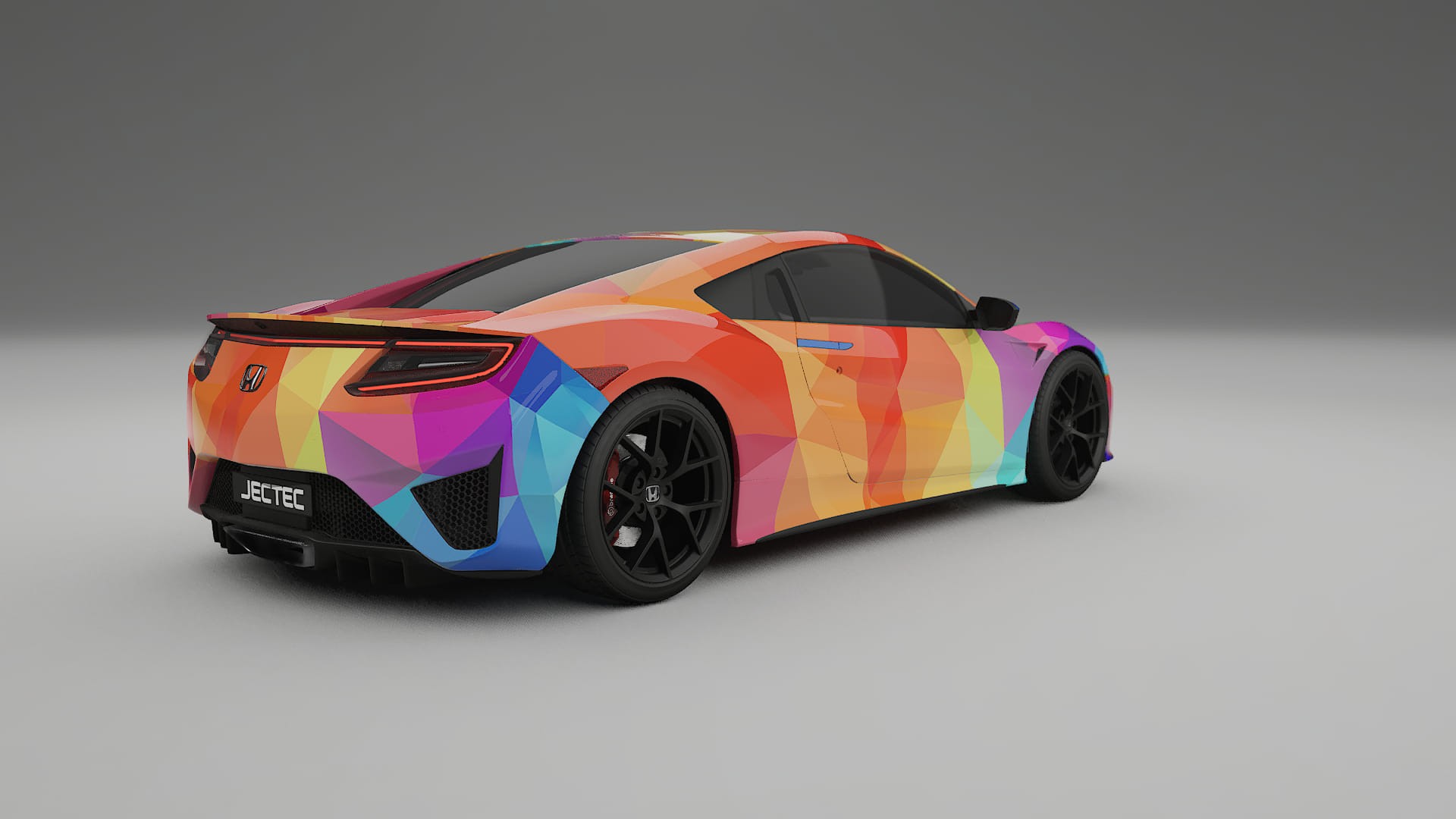 Honda NSX prefacelift VECTOR VIBE – Designový Wrap PPF Fólie na auto - tisknutelný polyuretan