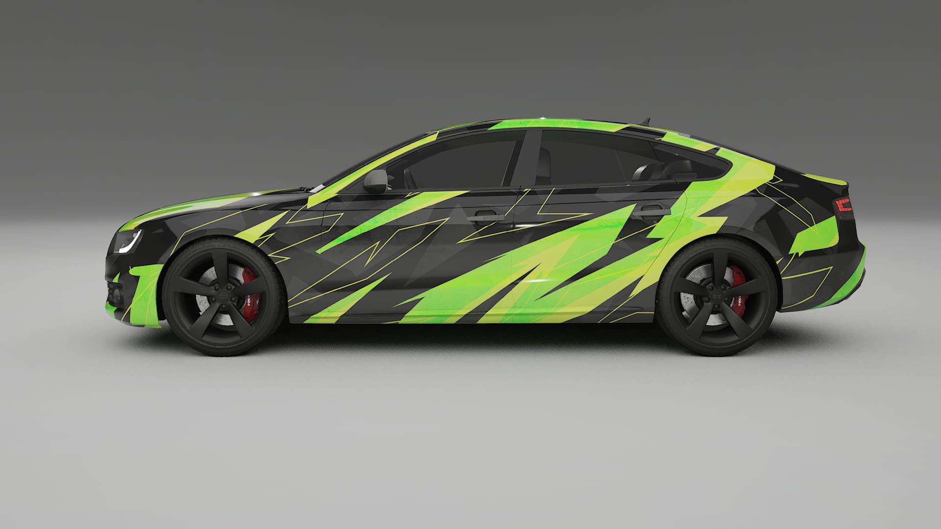Audi A5 8T Sportback prefacelift NINJA TURTLES – Designový Wrap PPF Fólie na auto - tisknutelný polyuretan