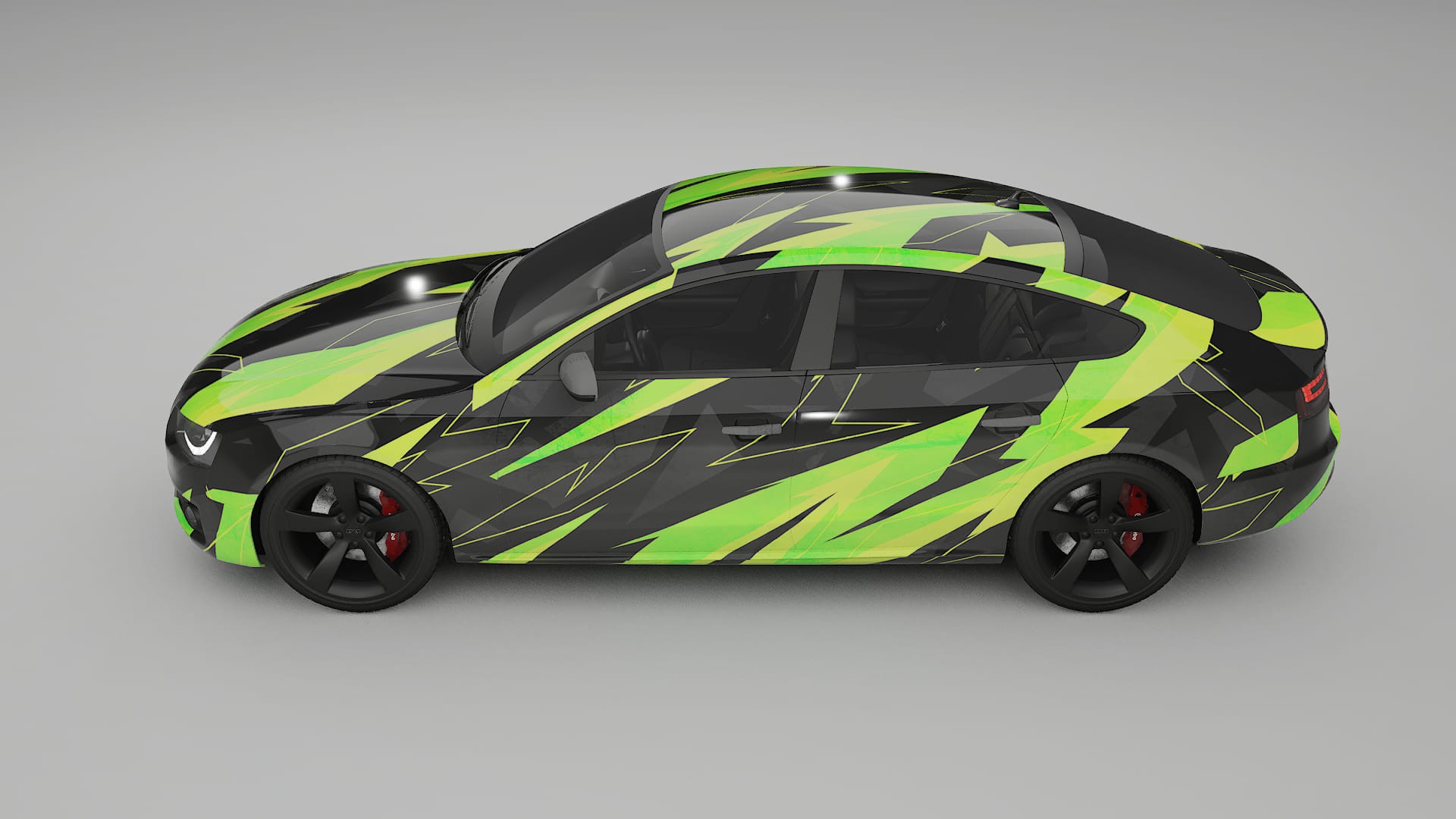 Audi A5 8T Sportback prefacelift NINJA TURTLES – Designový Wrap PPF Fólie na auto - tisknutelný polyuretan