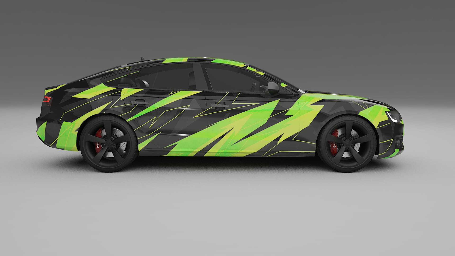 Audi A5 8T Sportback prefacelift NINJA TURTLES – Designový Wrap PPF Fólie na auto - tisknutelný polyuretan